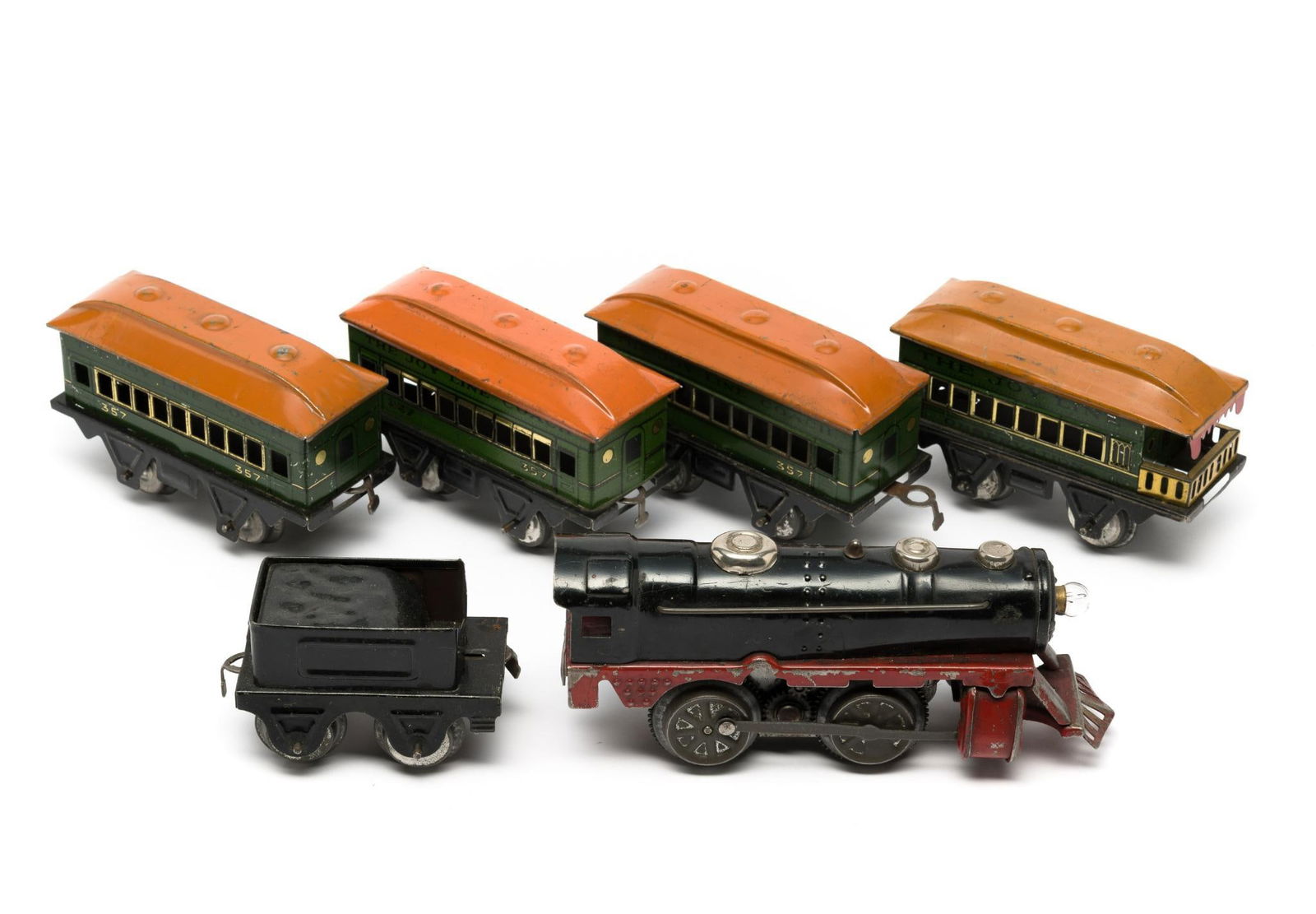 Marx Tin Joy Line Train Set with Engine and Tender (1 of 5)