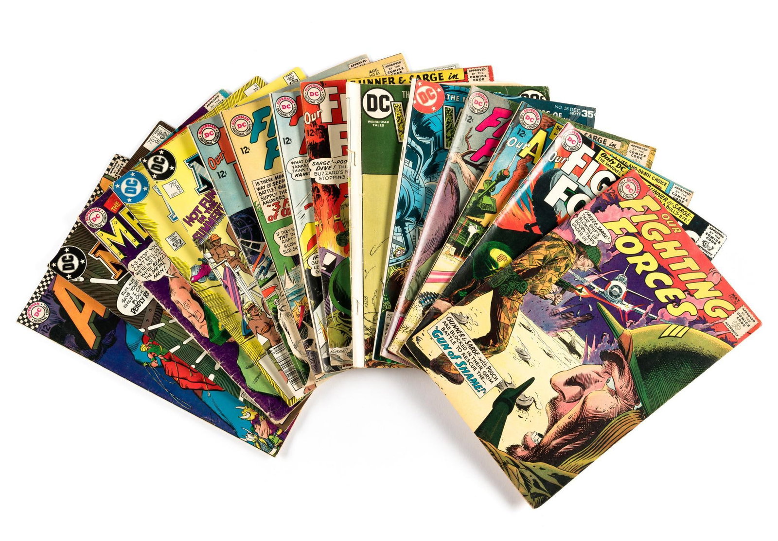 15 DC Comics: DESCRIPTION: Includes The Atom "The Up & Down Dooms of the Atom" #32; Mask "Meltdown" #87; Metal Man "Robots for Sale" #16; Mask "African Nightmare" #5; Mask "Fun in the Sun" #8; Our Fighting Forces "