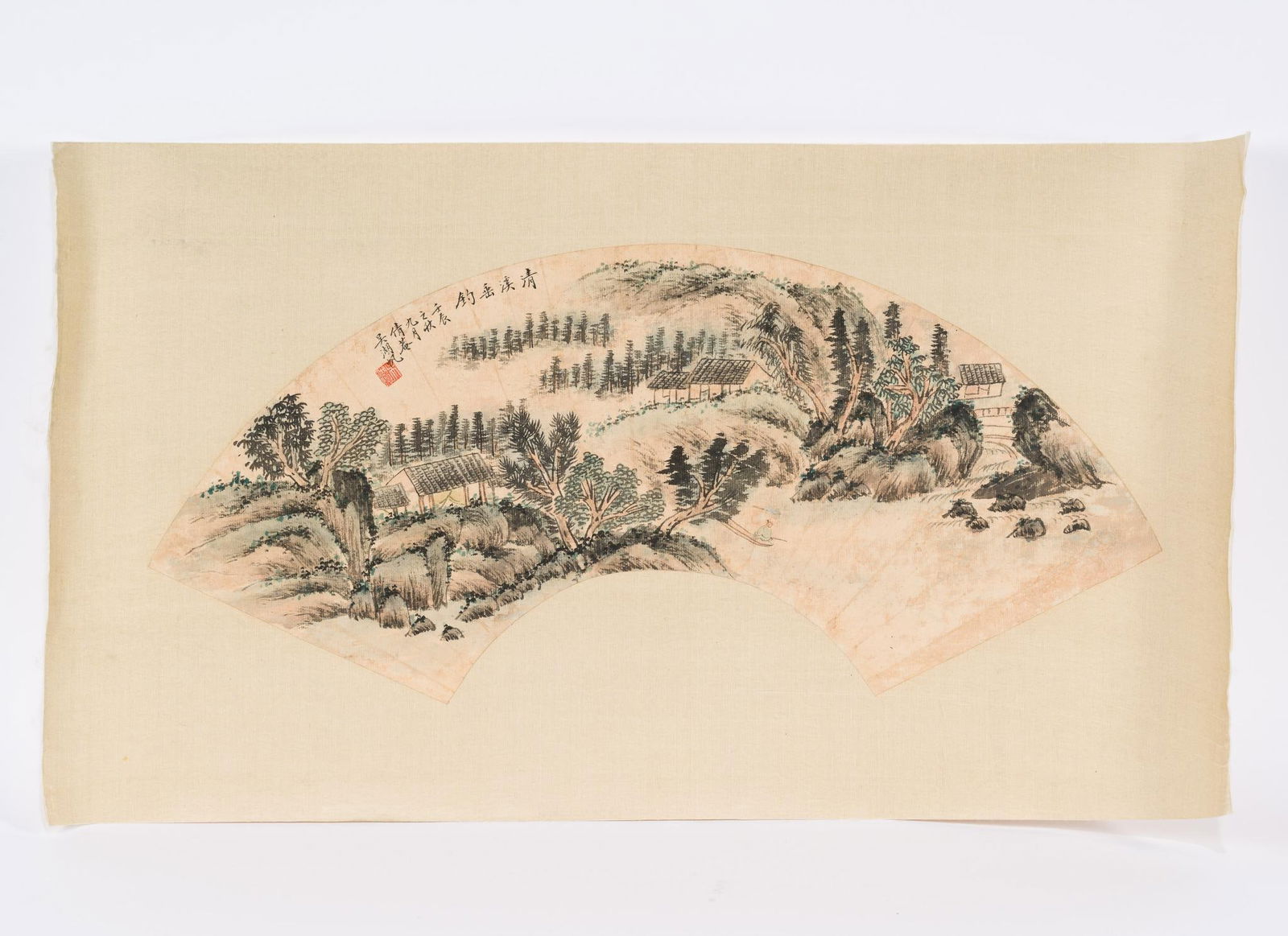 Asian Rice Paper Painted Fan (1 of 4)