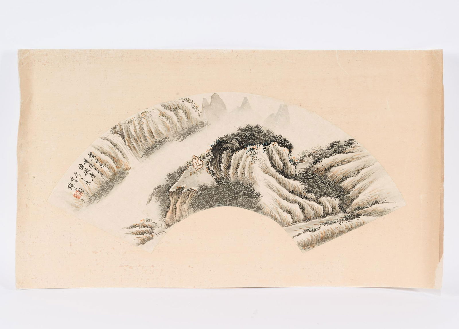 Asian Rice Paper Painted Fan (1 of 4)