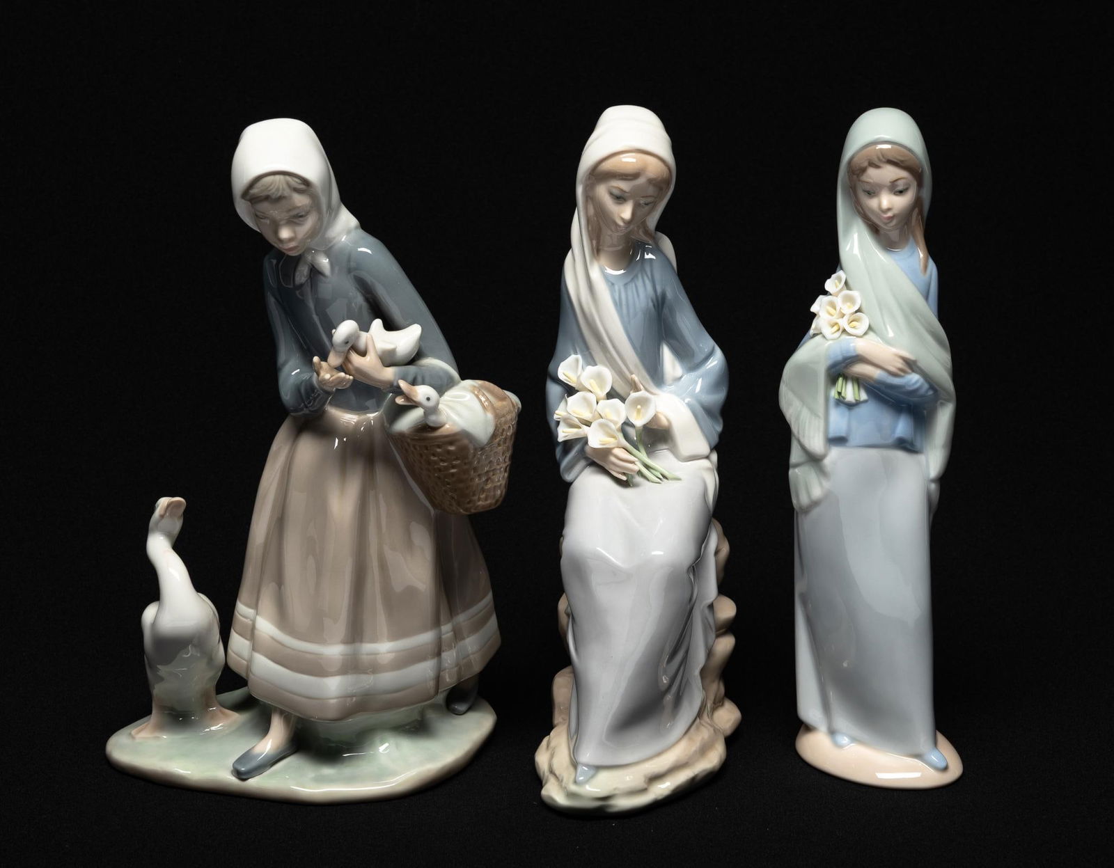 3 Lladro Figurines incl Shepherdess with Ducks (1 of 11)