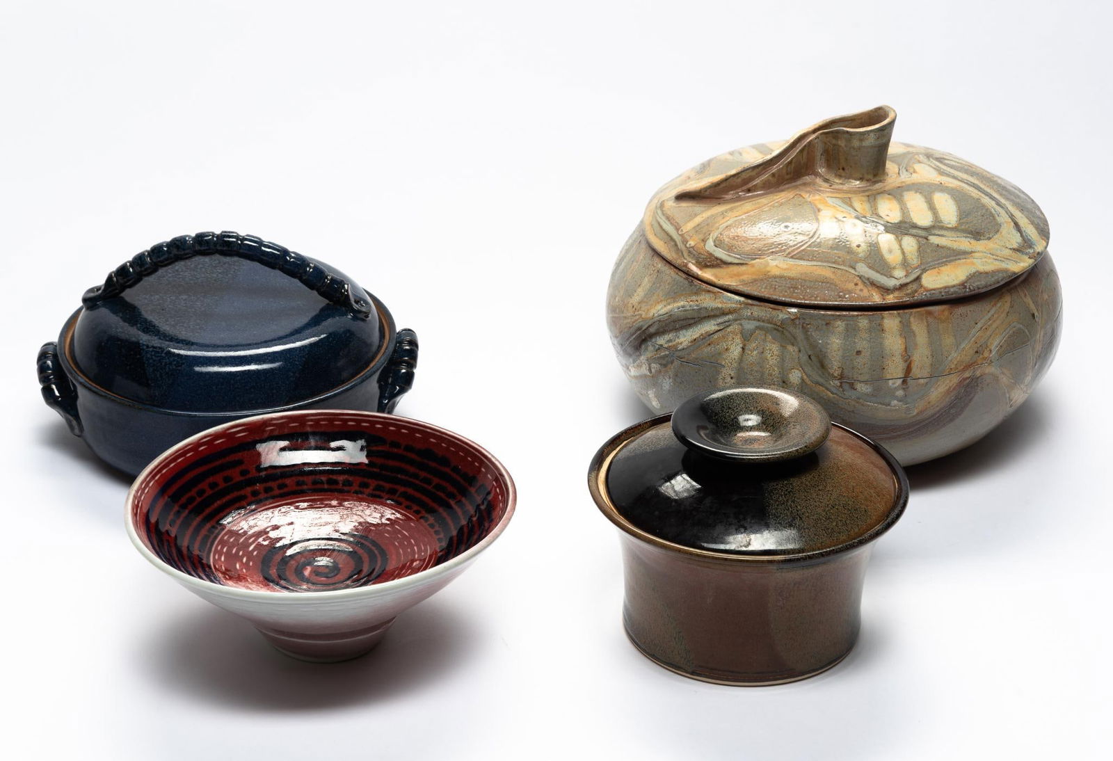 4 Pcs Studio Pottery incl Tureens (1 of 11)