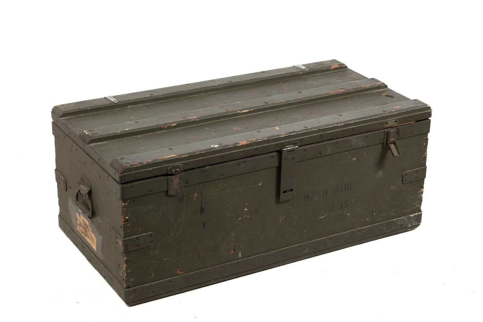 WWI Or WWII Foot Locker Electrician Tool Box (1 of 6)