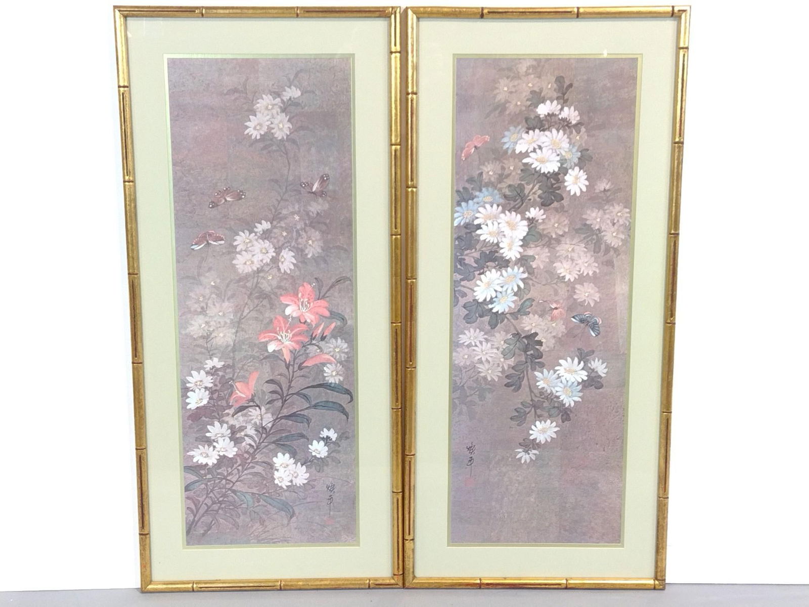 2 Asian Floral Prints incl Butterfly (1 of 4)