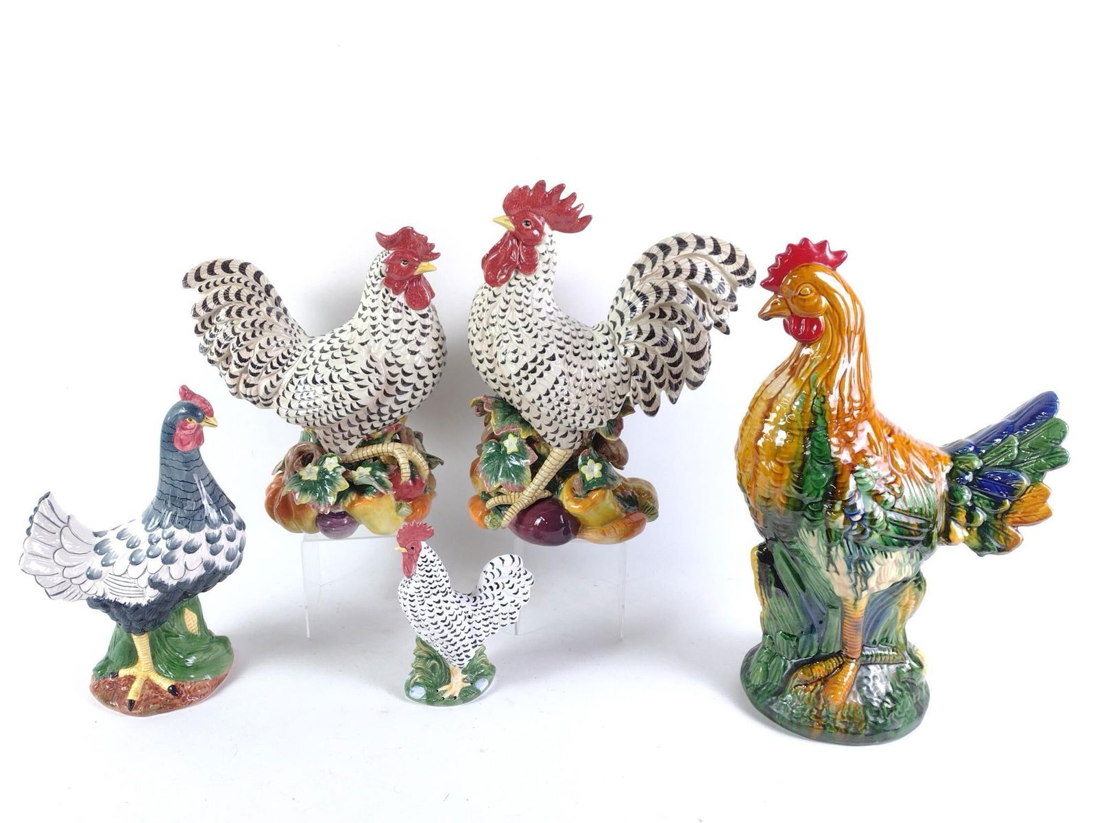 5 Ceramic Roosters Incl Fitz And Floyd (1 of 6)