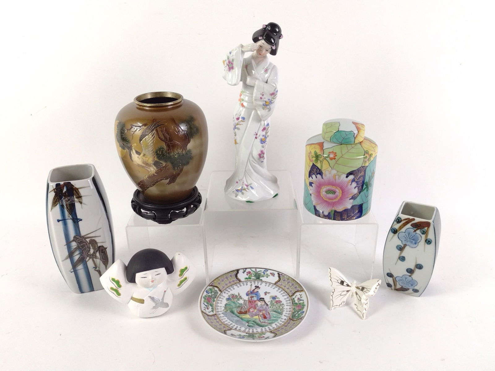 8 Asian Ceramics Incl Price Statue (1 of 13)