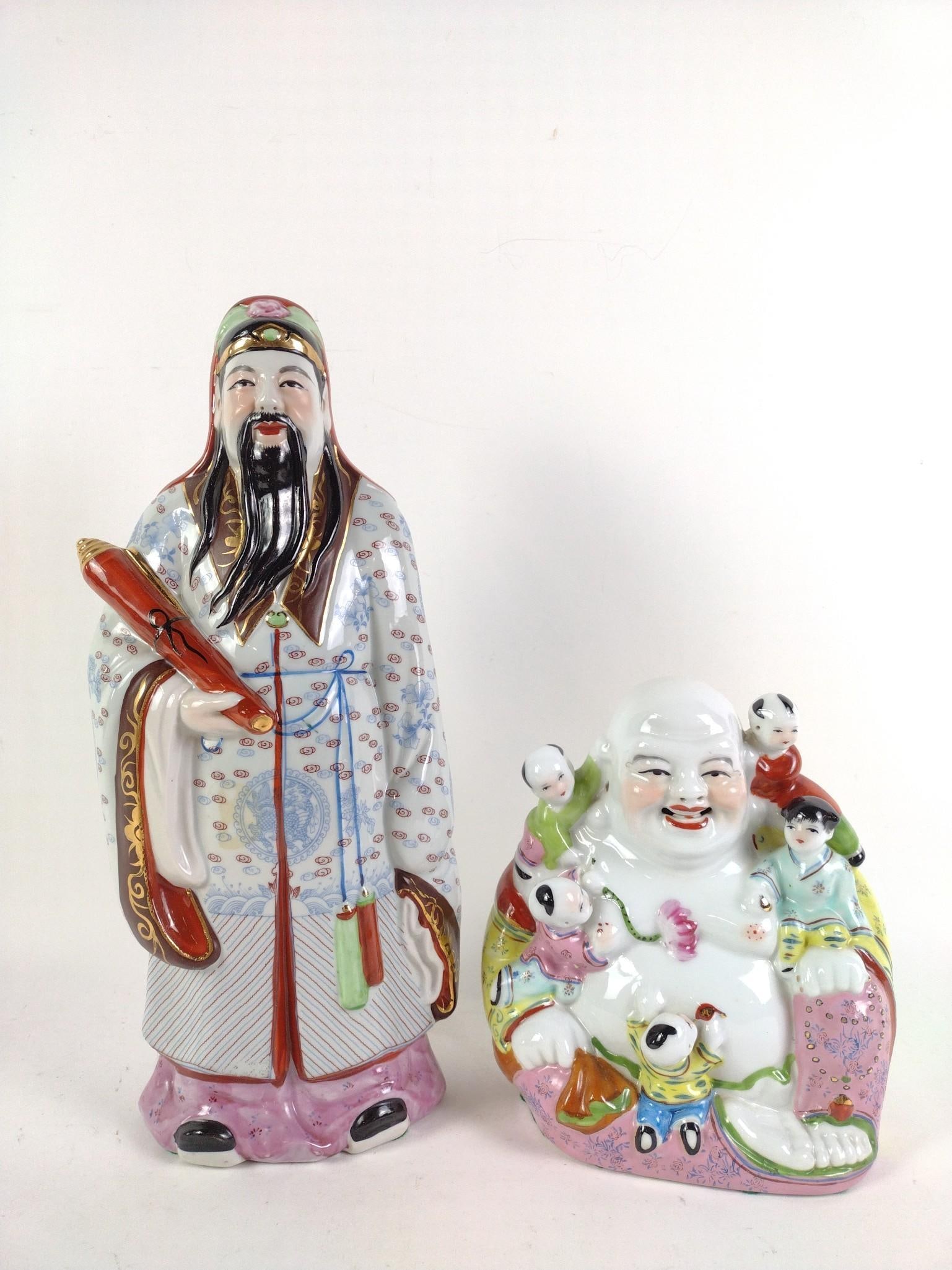 2 Asian Ceramic Figurines (1 of 6)