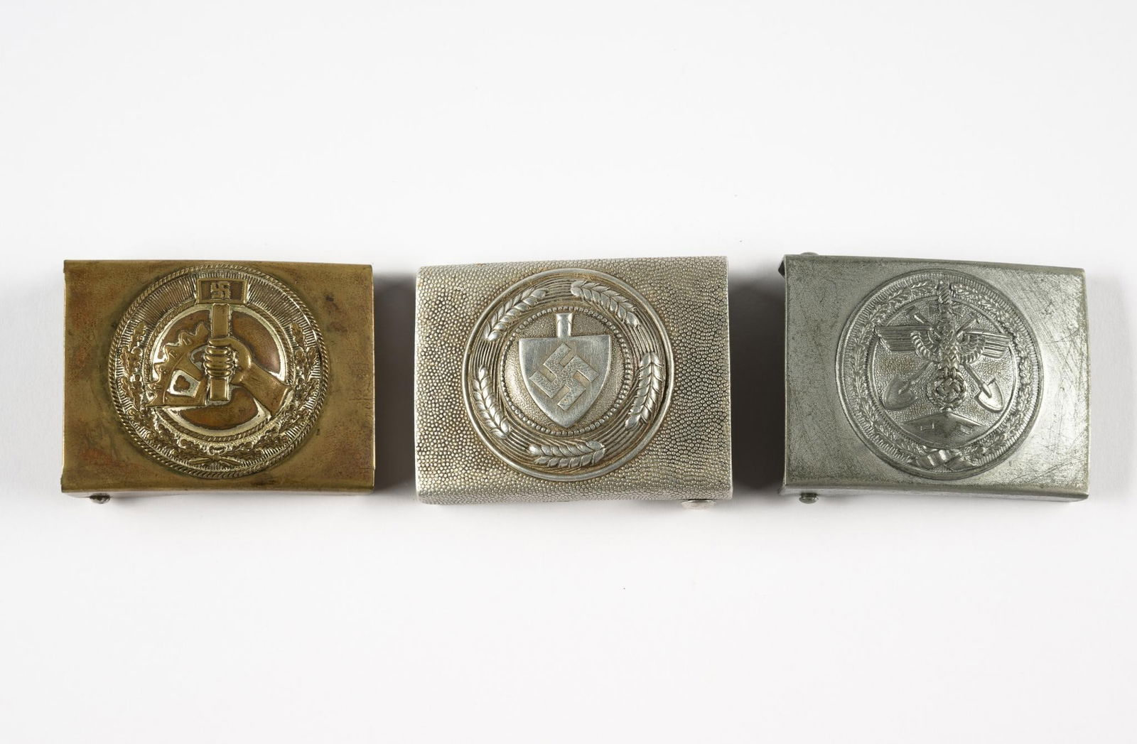3 World War II German RAD & TODT Belt Buckles (1 of 2)