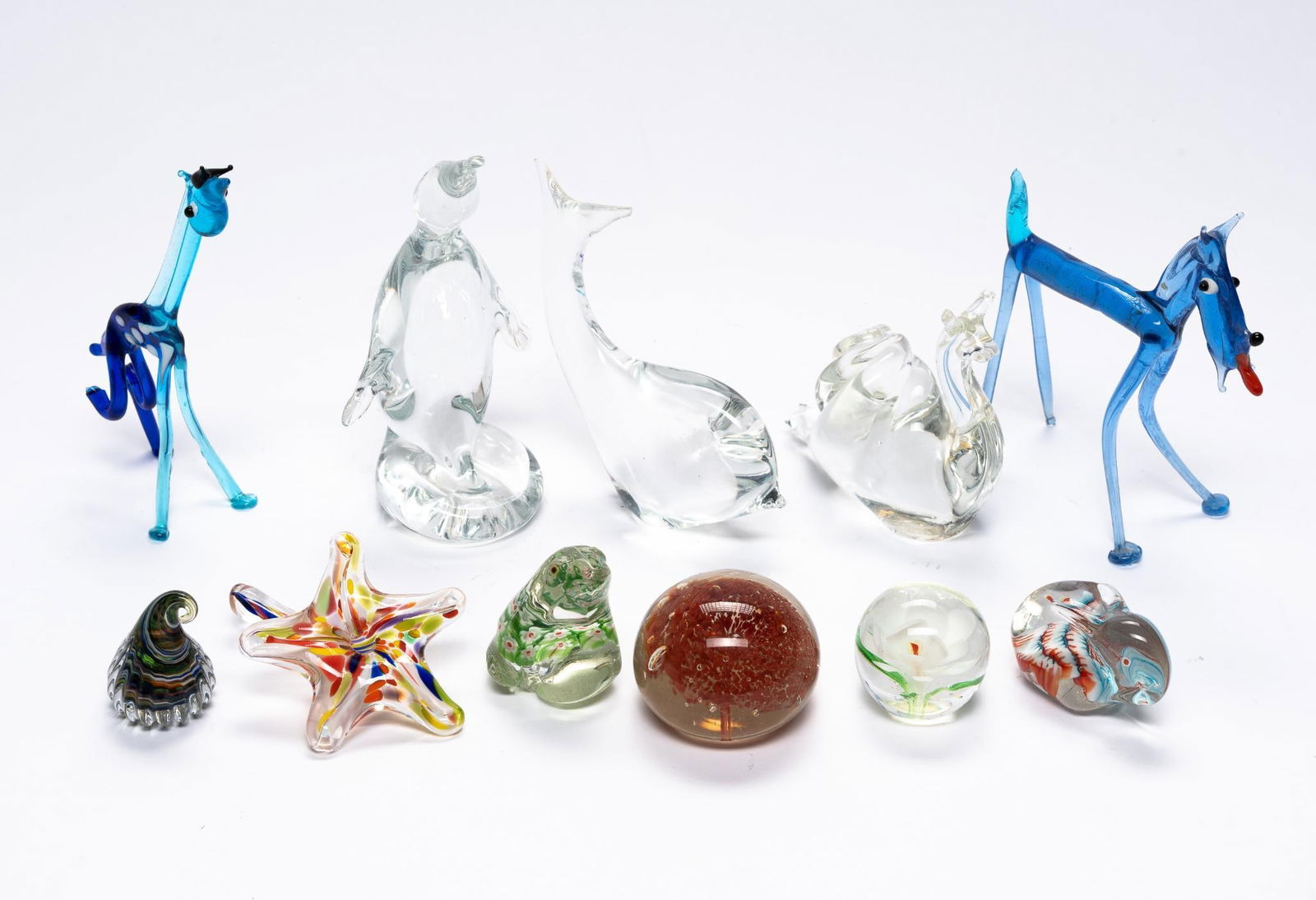 11 Art Glass Figurines and Paperweights incl Pilgrim (1 of 6)