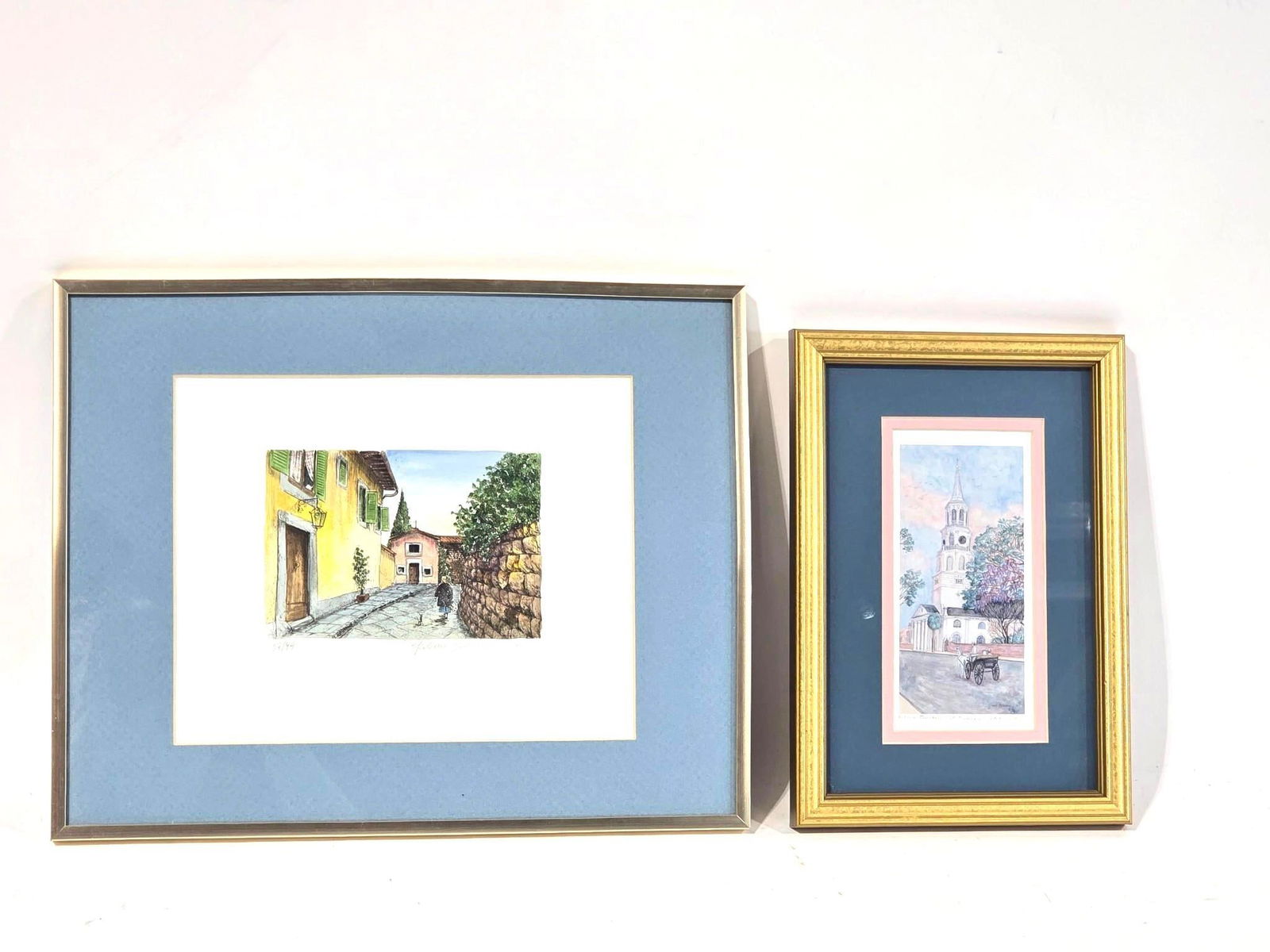 2 Street Scene Prints incl Pencil Signed (1 of 3)