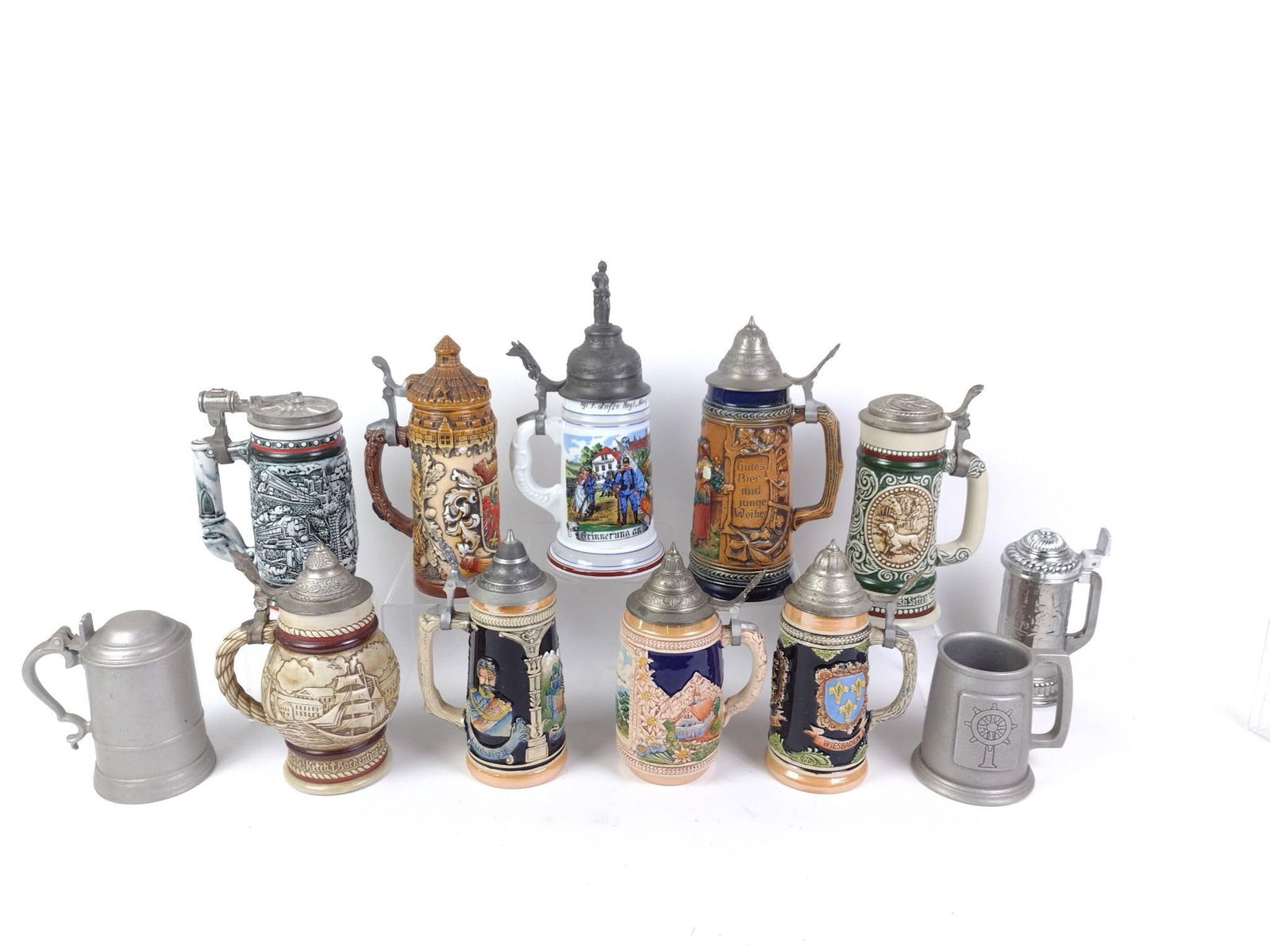 12 Vintage Steins and Mugs incl German (1 of 13)
