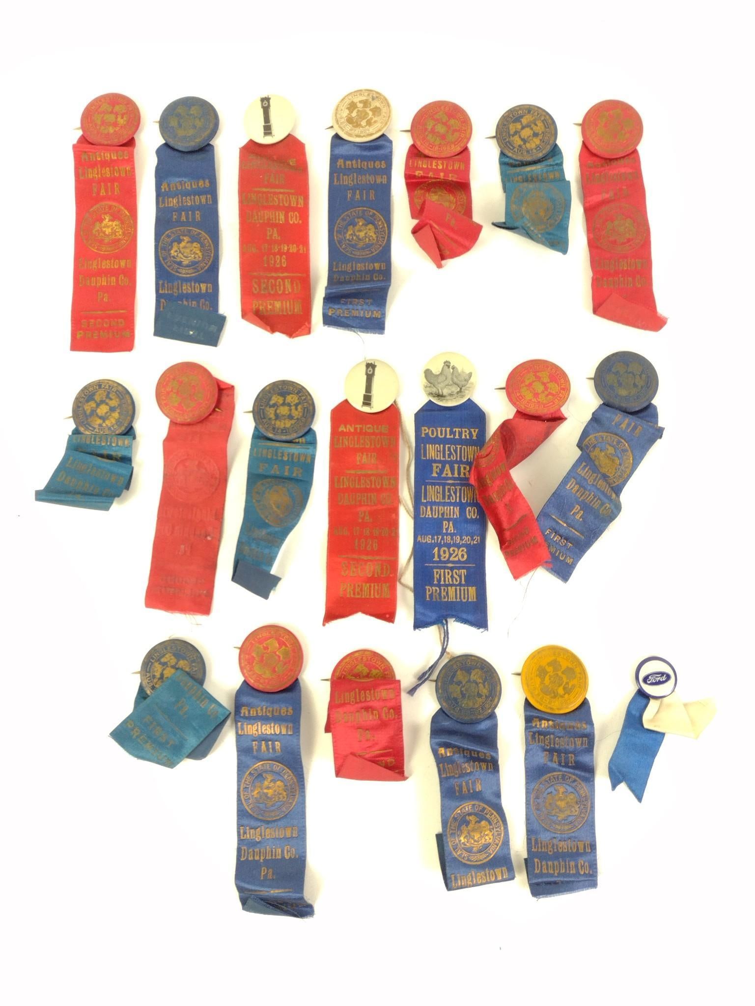 20 Vintage Ribbons incl Linglestown, PA Fair (1 of 4)