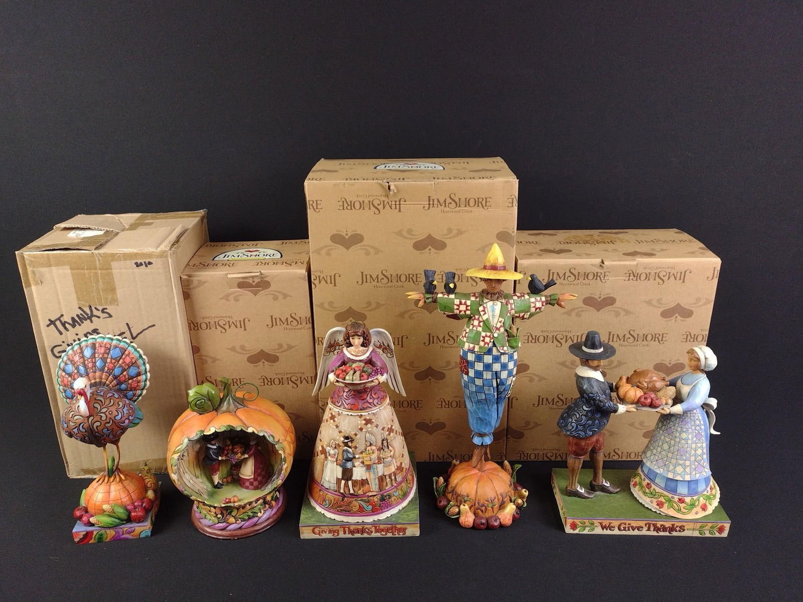 5 Thanksgiving Jim Shore Figurines (1 of 12)