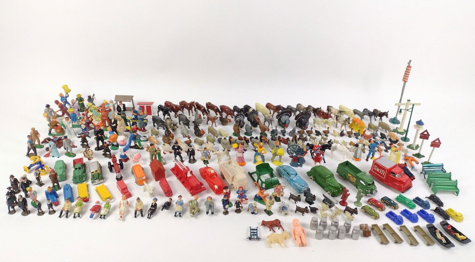 Large Grouping Figurines incl Cast Metal Animals (1 of 13)