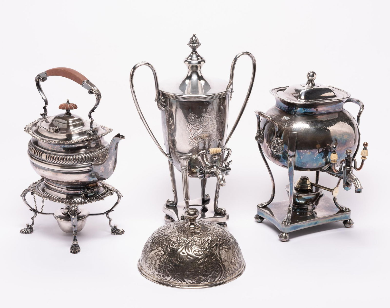 Four Pieces Antique Silverplate Servingware (1 of 10)