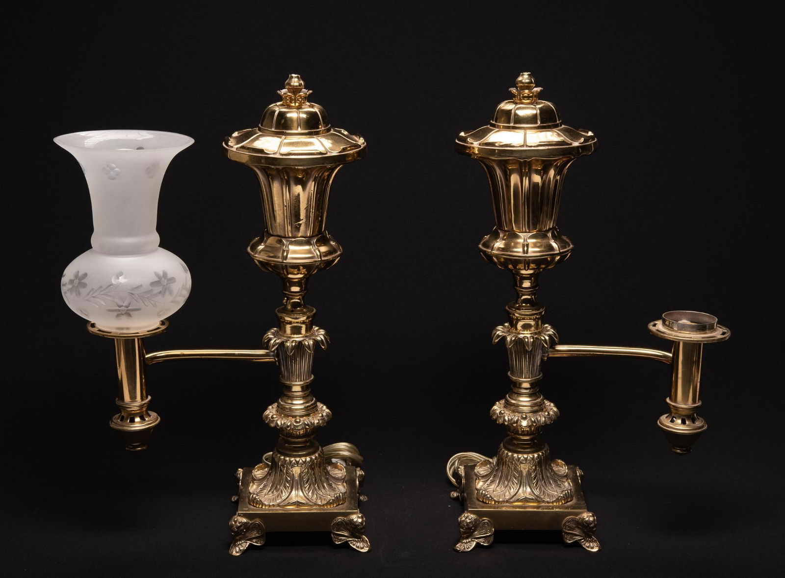 Two Argand Lamps C. 1825 (1 of 4)