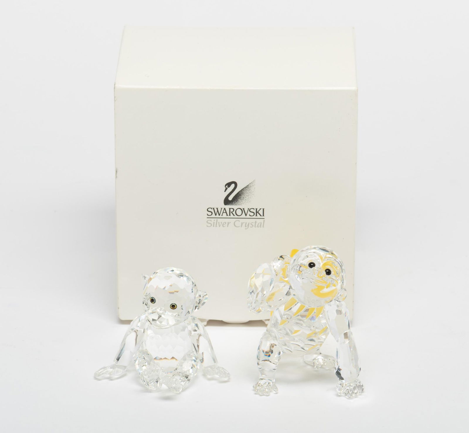 2 Swarovski Chimpanzee Figurines w/ OB (1 of 7)