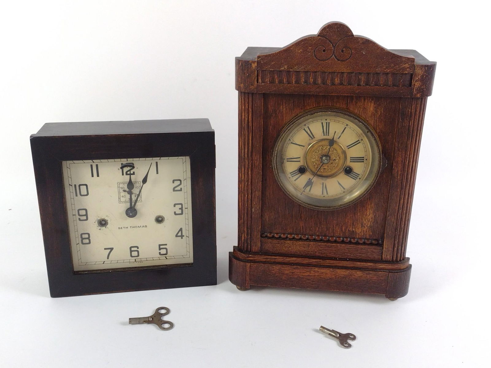 German Cross Arrows Mantle Clock and Seth Thomas Mantle Clock (1 of 7)