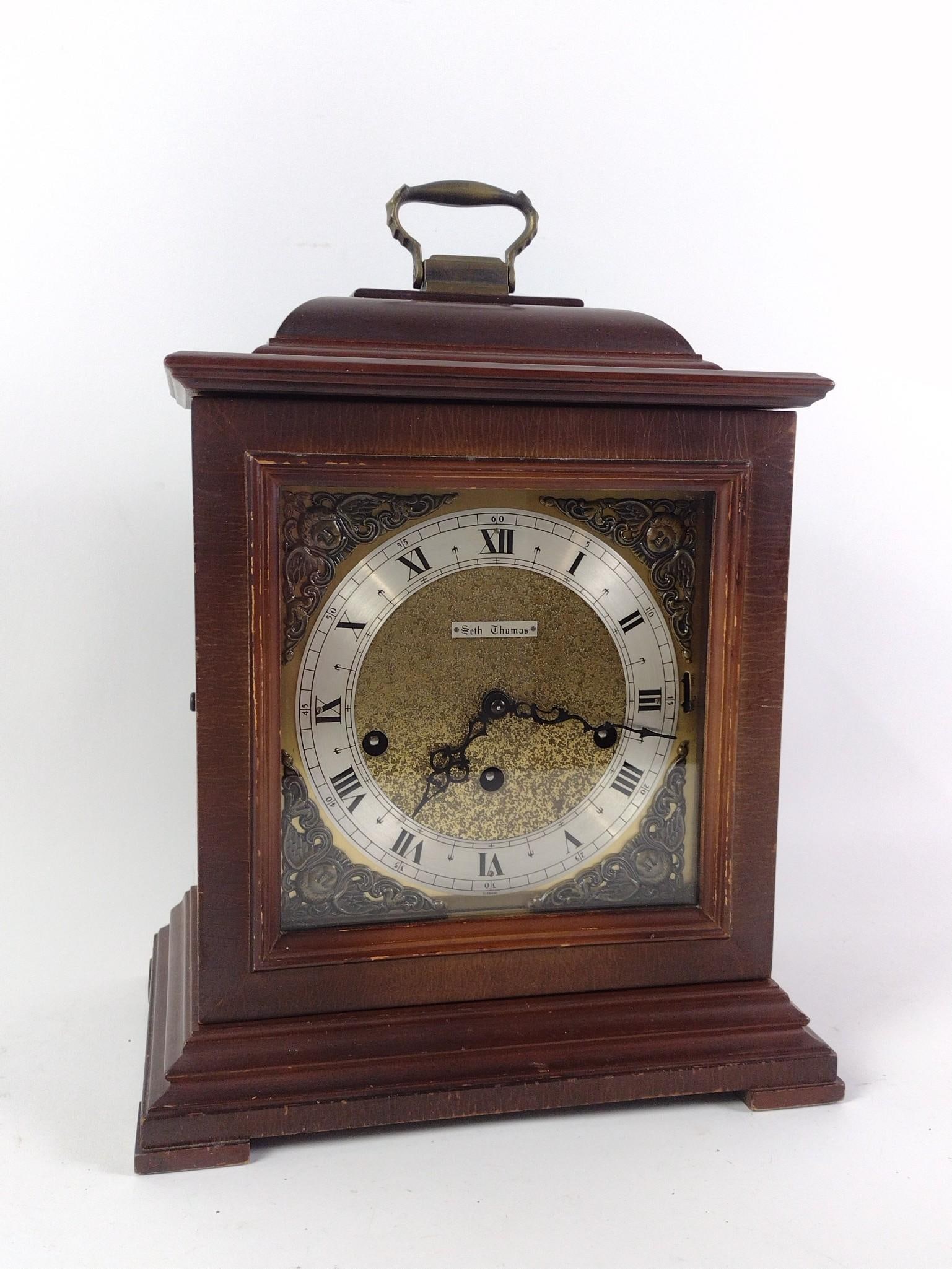 Seth Thomas 2 Jewel Bracket Clock (1 of 8)