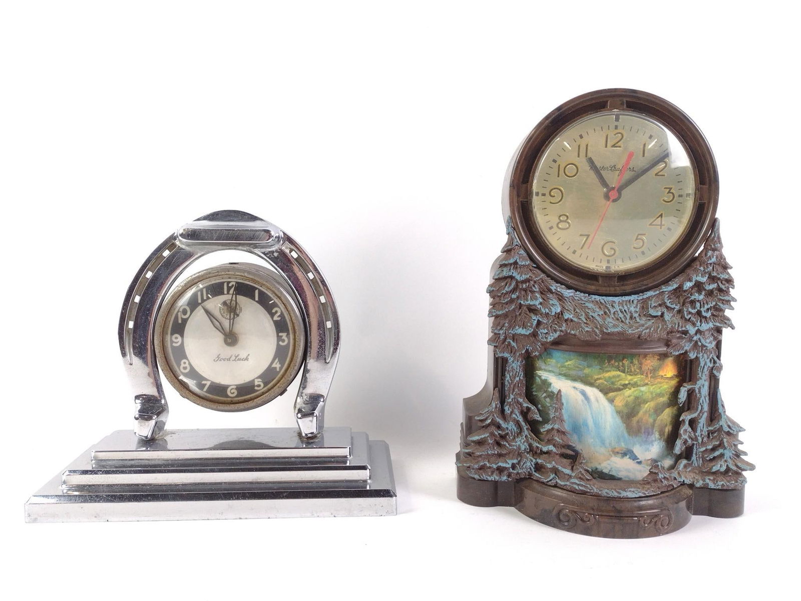 2 Vintage Clocks incl Master Crafters Waterfall (1 of 12)