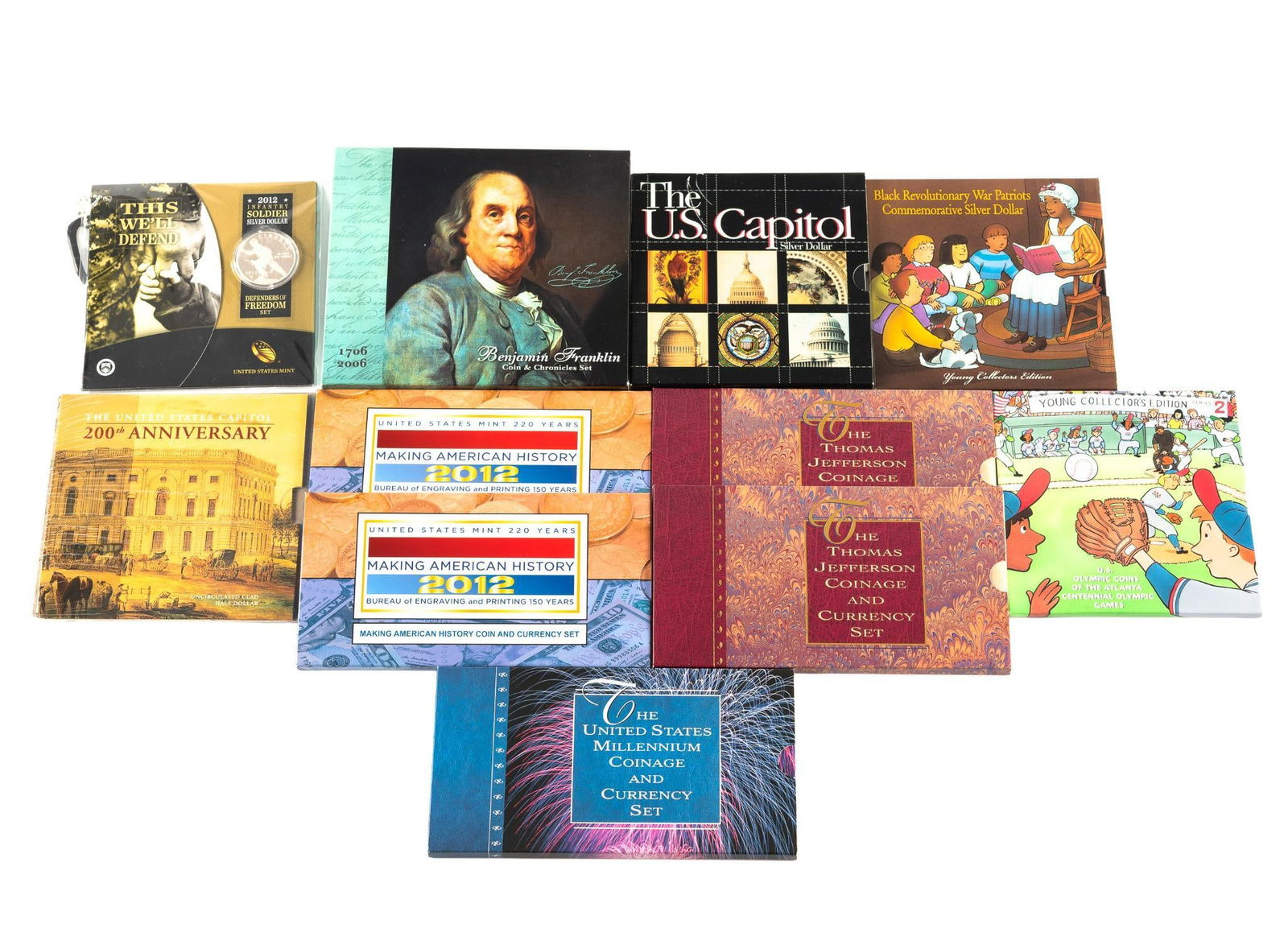 US Silver Proof Commemorative Dollars and American Eagles (1 of 12)