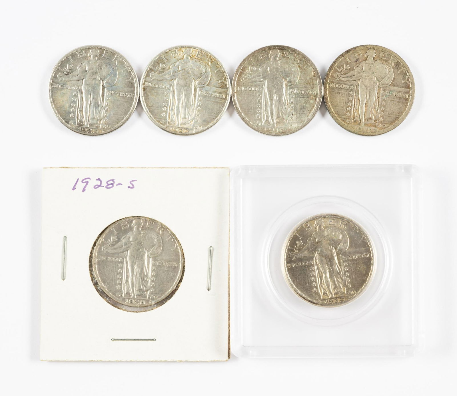 6 Higher Grade Silver Standing Liberty Quarters (1 of 2)