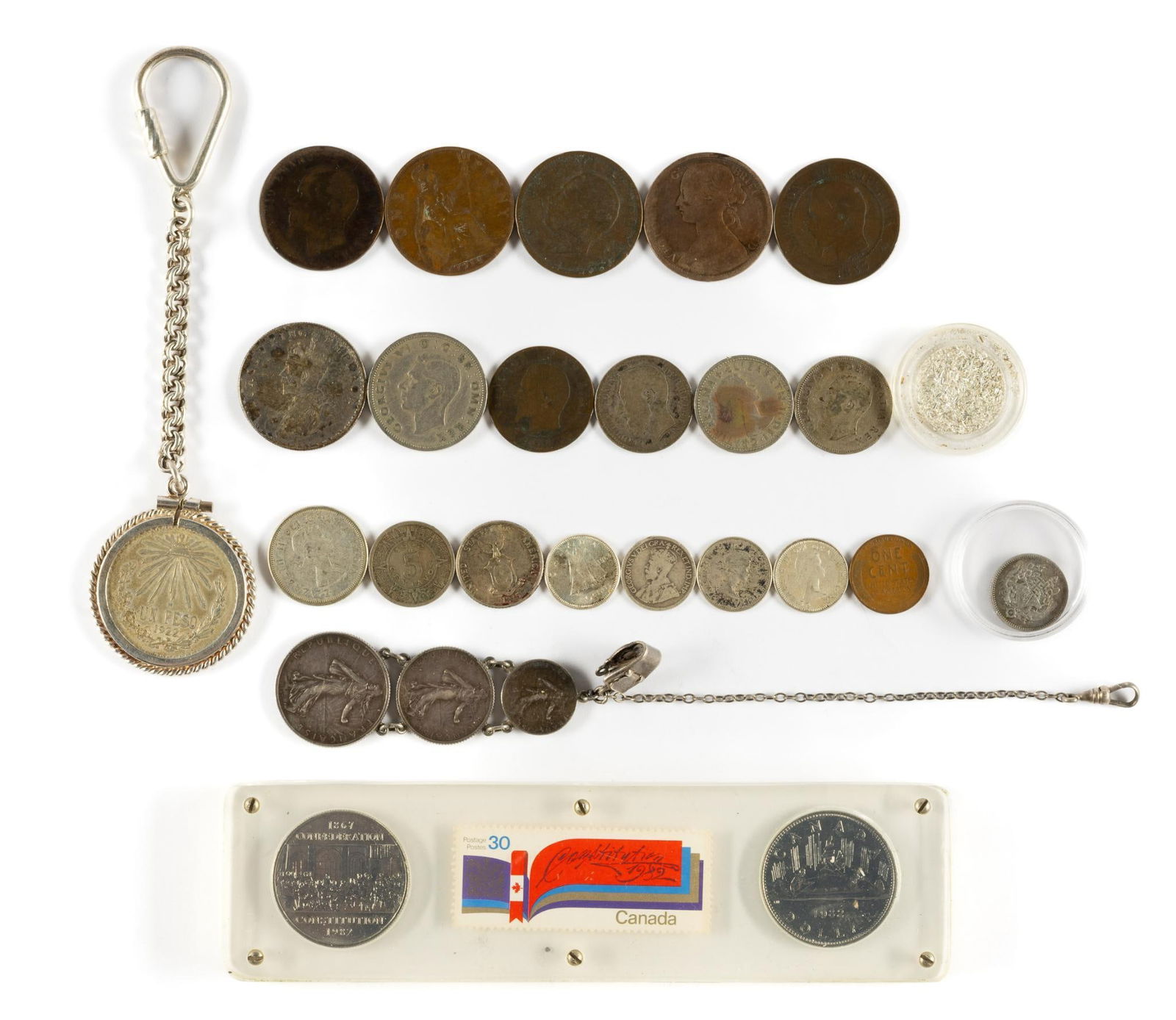 China Republic Dragon and Phoenix 10 Cents and Other World Silver Coins (1 of 3)