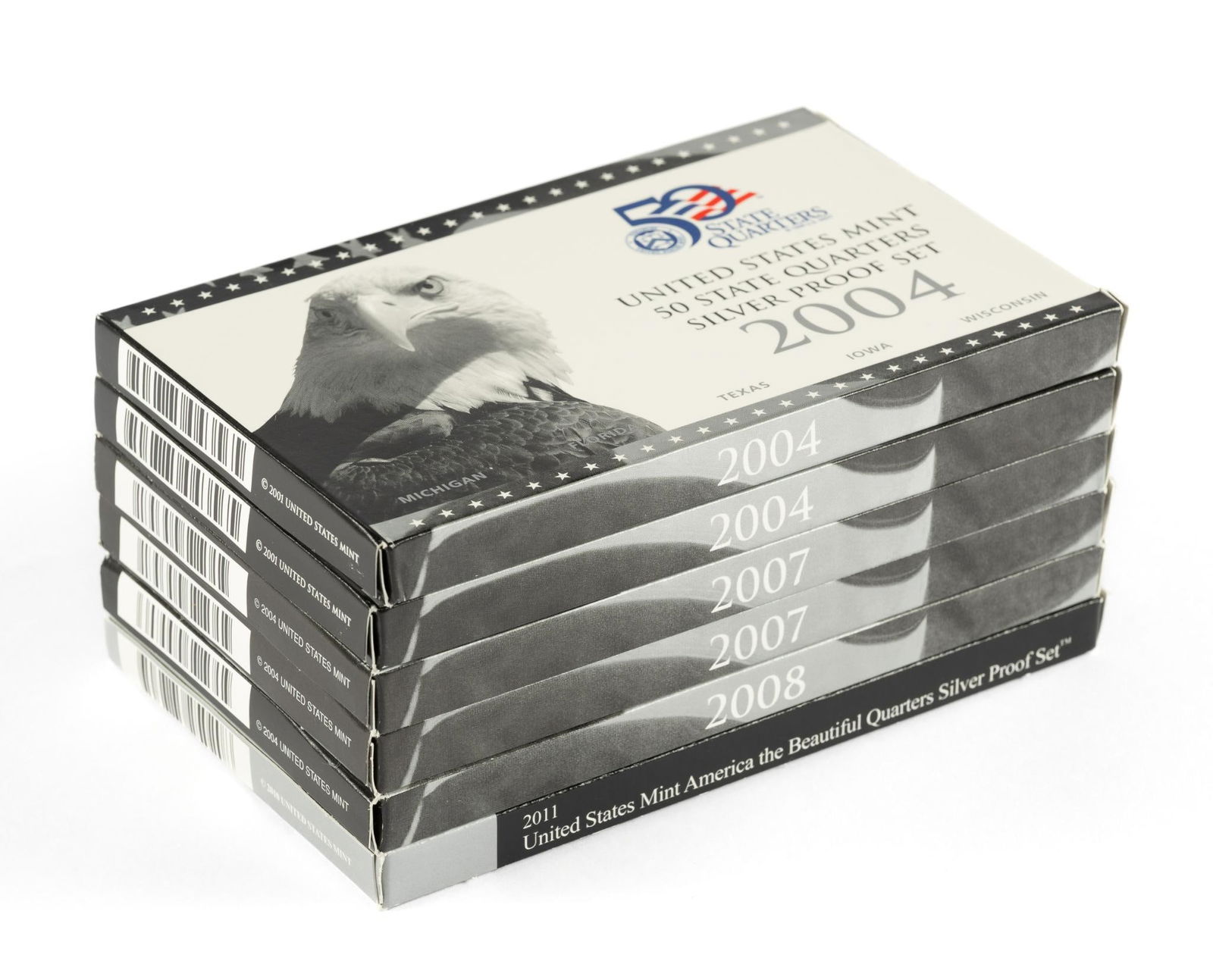 6 Silver Quarters Sets America The Beautiful and 50 State (1 of 1)