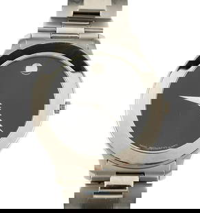 Stainless Steel Movado Museum Wrist Watch: Stainless Movado bracelet watch model 84.C2.862.2 in good condition with light wear and light scratching. The watch runs and keeps time. It does not have an original box. 35 mm diameter watch head not
