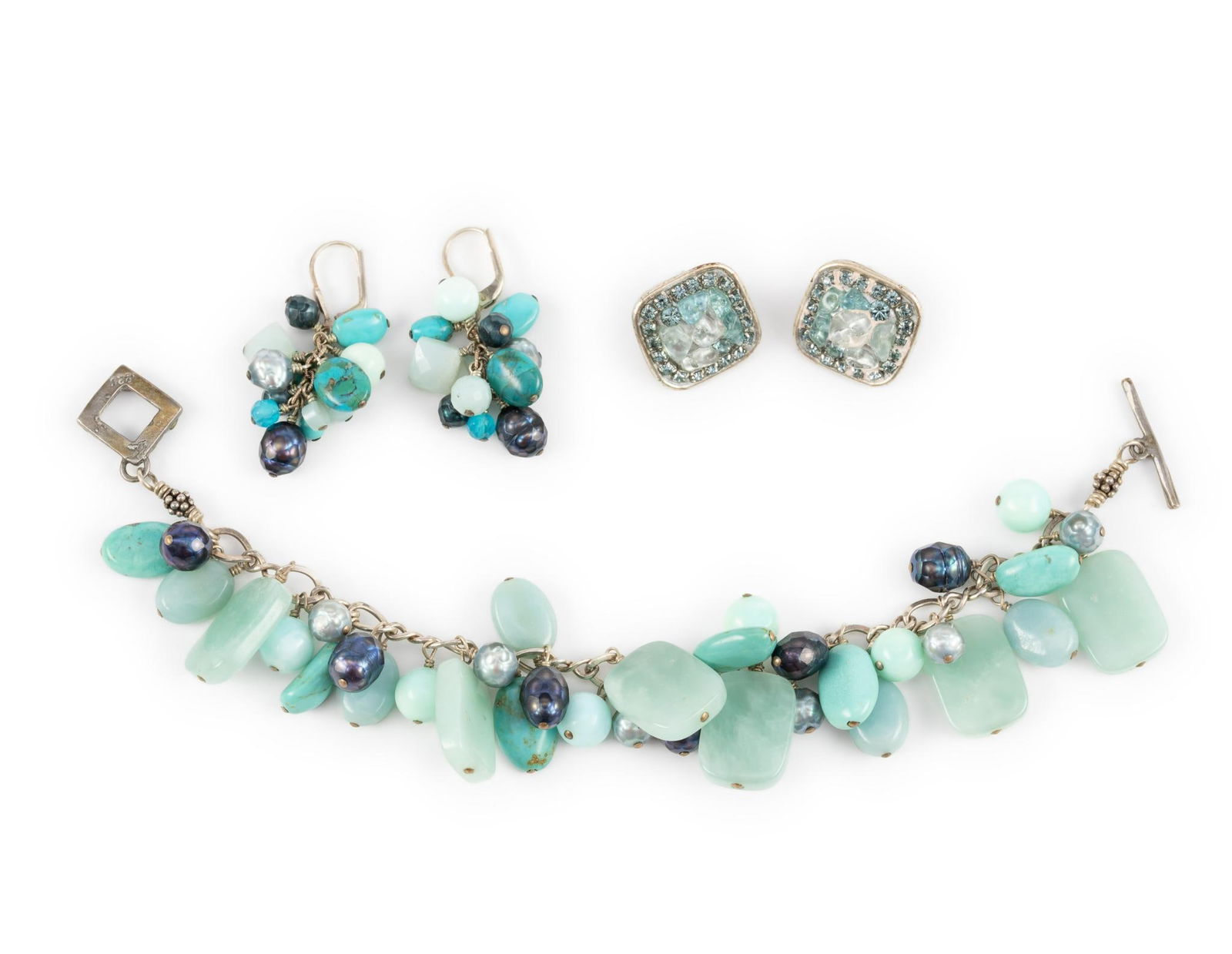 Bracelet & 2 Prs Earrings incl Sterling (1 of 7)