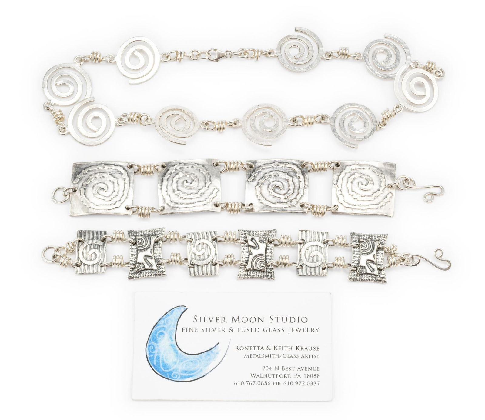 3 Pcs Silver Moon Studio Artisan Jewelry (1 of 4)