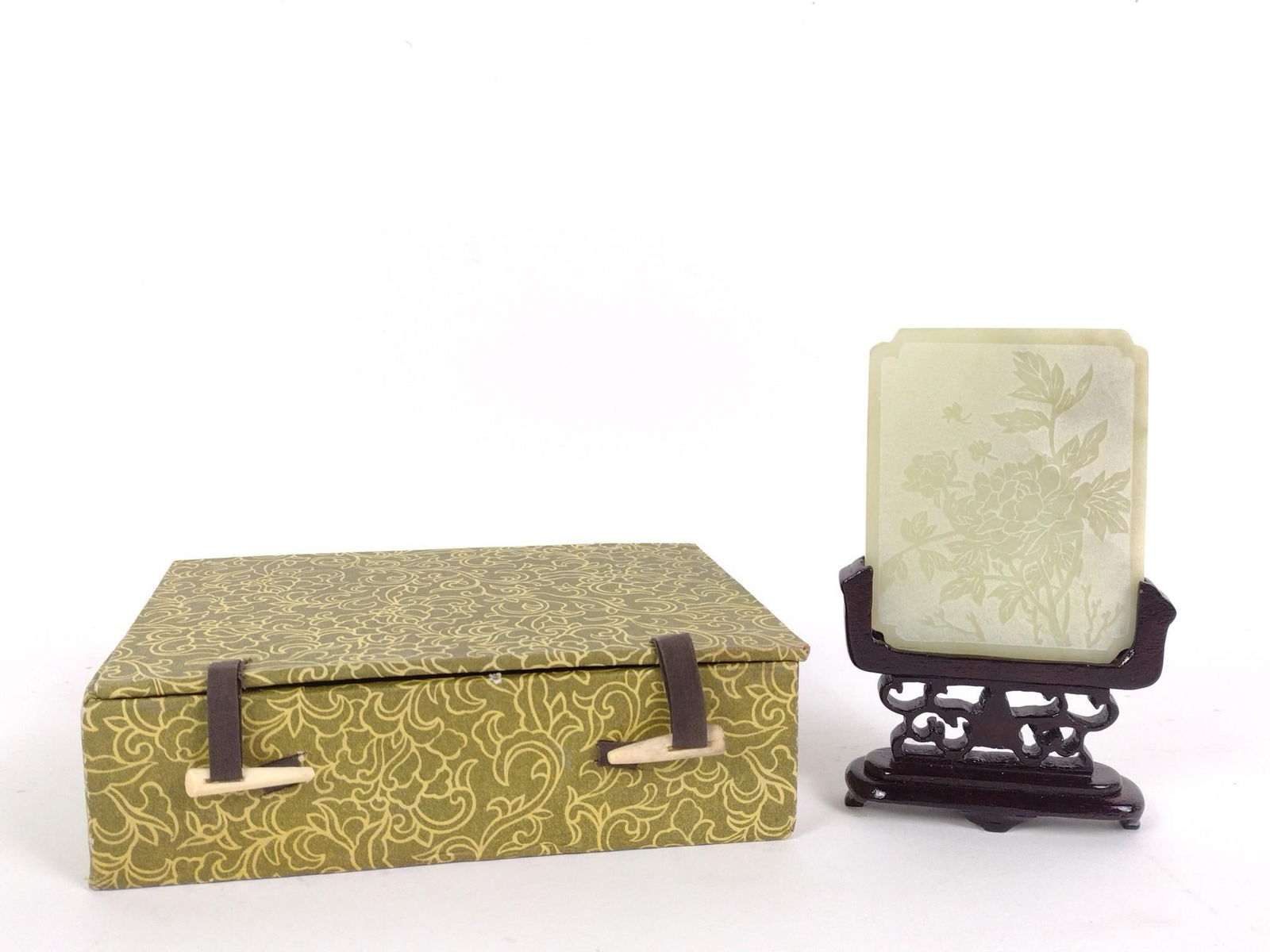 Antique Small Jade Plaque Table Screen (1 of 4)