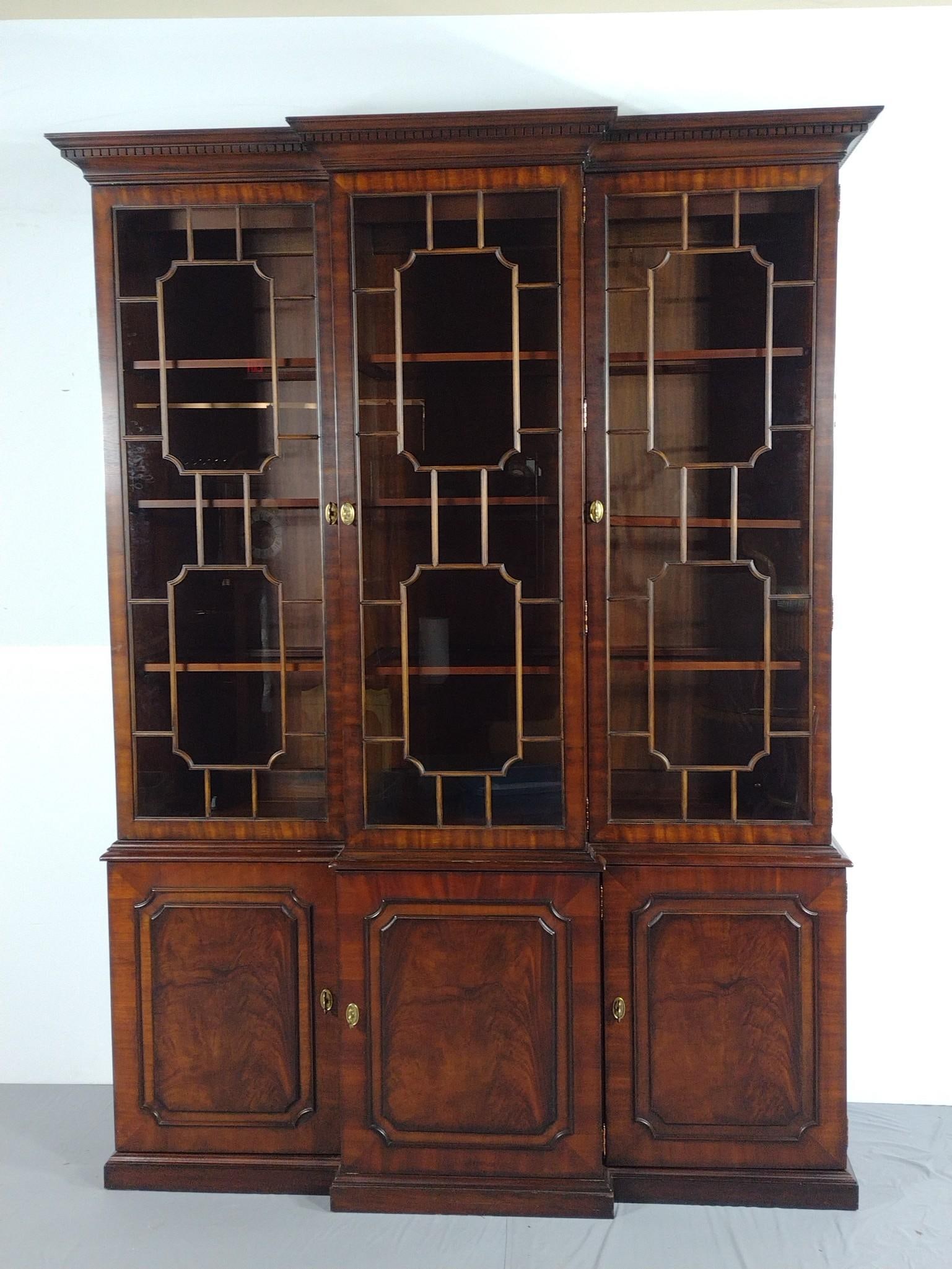 Ralph Lauren Cabinet By Henredon: NOT ELIGIBLE FOR IN-HOUSE SHIPPING. 69" wide X 21" deep X 96" high. Has a few light scratches.