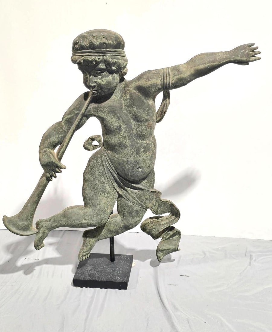 Bronze Horn Player Sculpture (1 of 3)