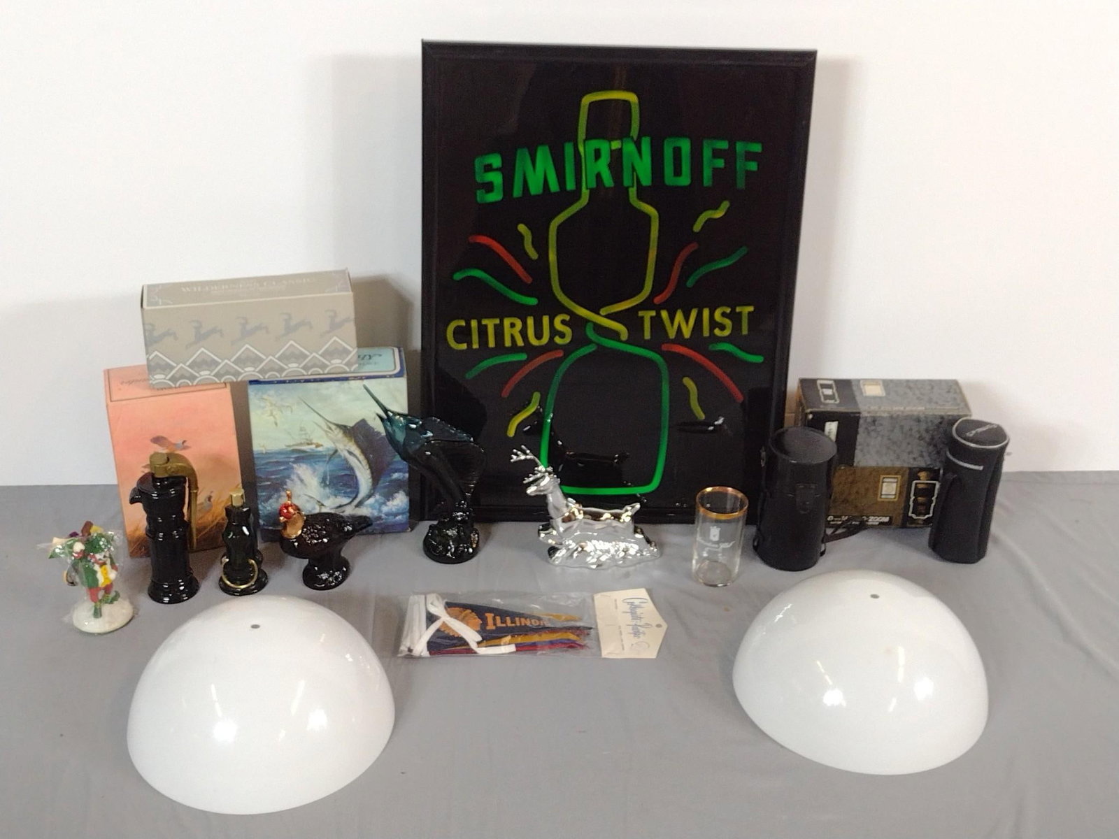 Grouping Vintage Bar Advertising, Avon and College Flags (1 of 4)