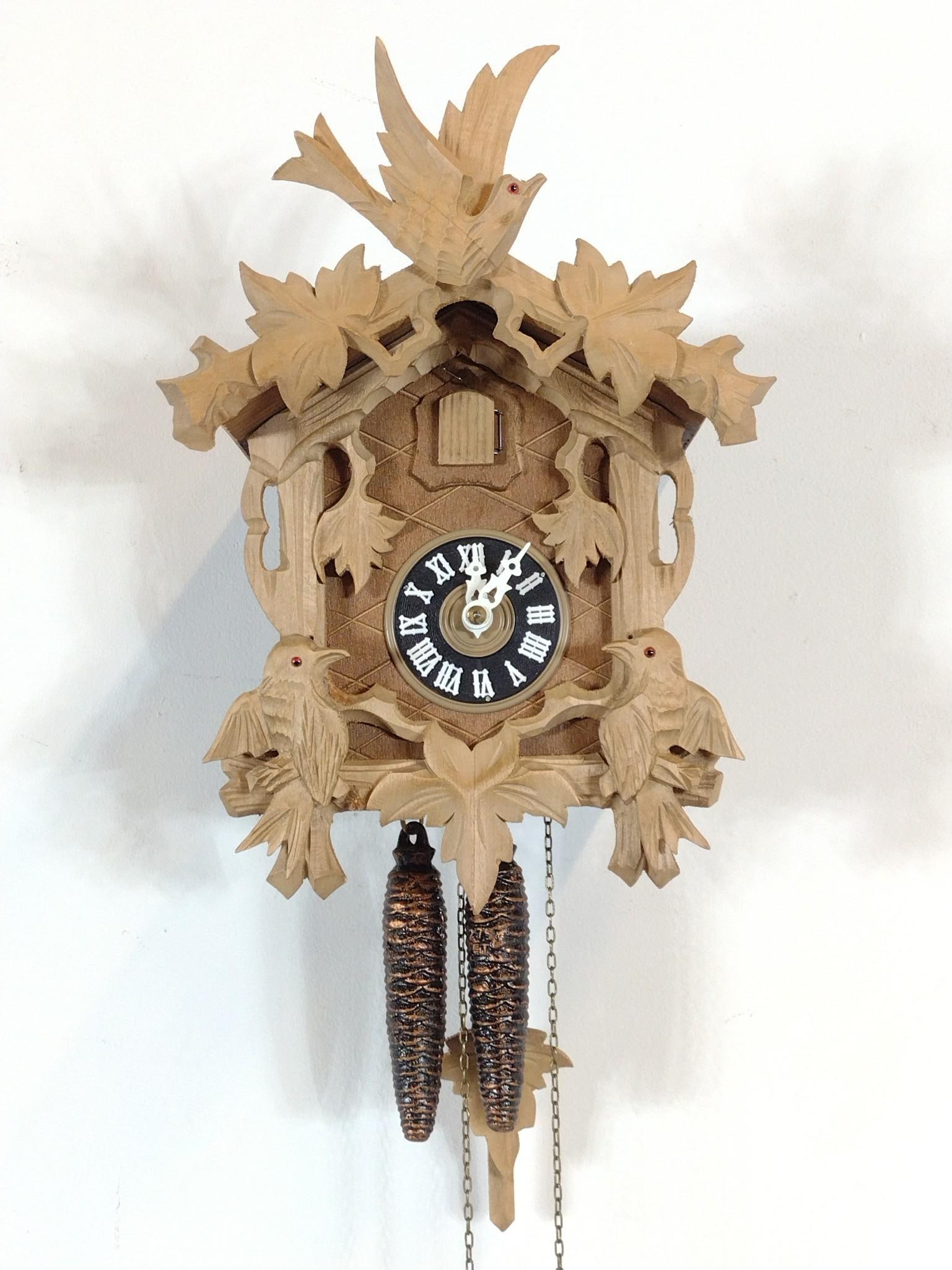 Small Wood Carved Cuckoo Clock (1 of 5)