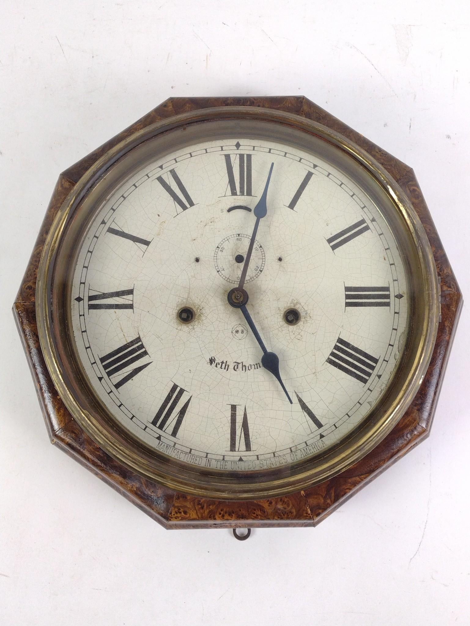 Seth Thomas Octagonal Gallery Clock (1 of 3)