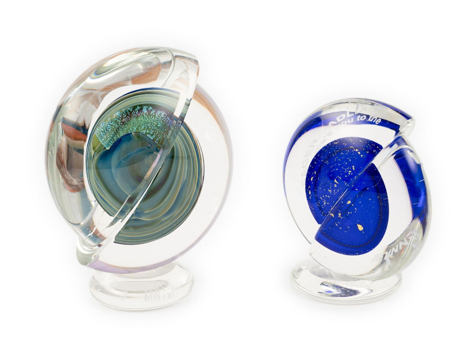 2 Hal David Berger Art Glass Paperweights (1 of 7)