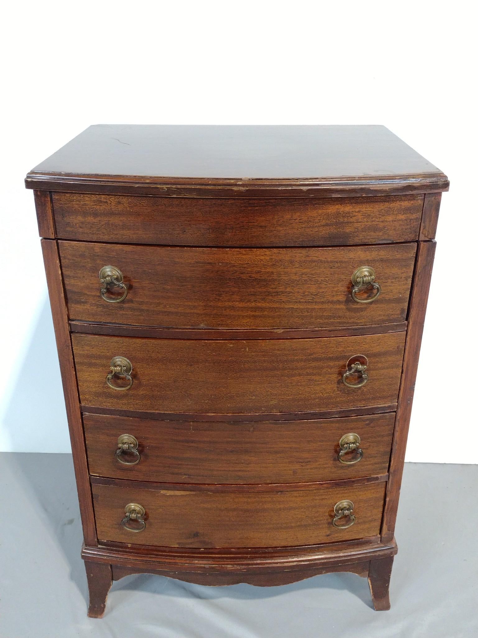 Sewing Box: NOT ELIGIBLE FOR IN-HOUSE SHIPPING. 18" wide X 13-1/2" deep X 27" high. Has some scratches.