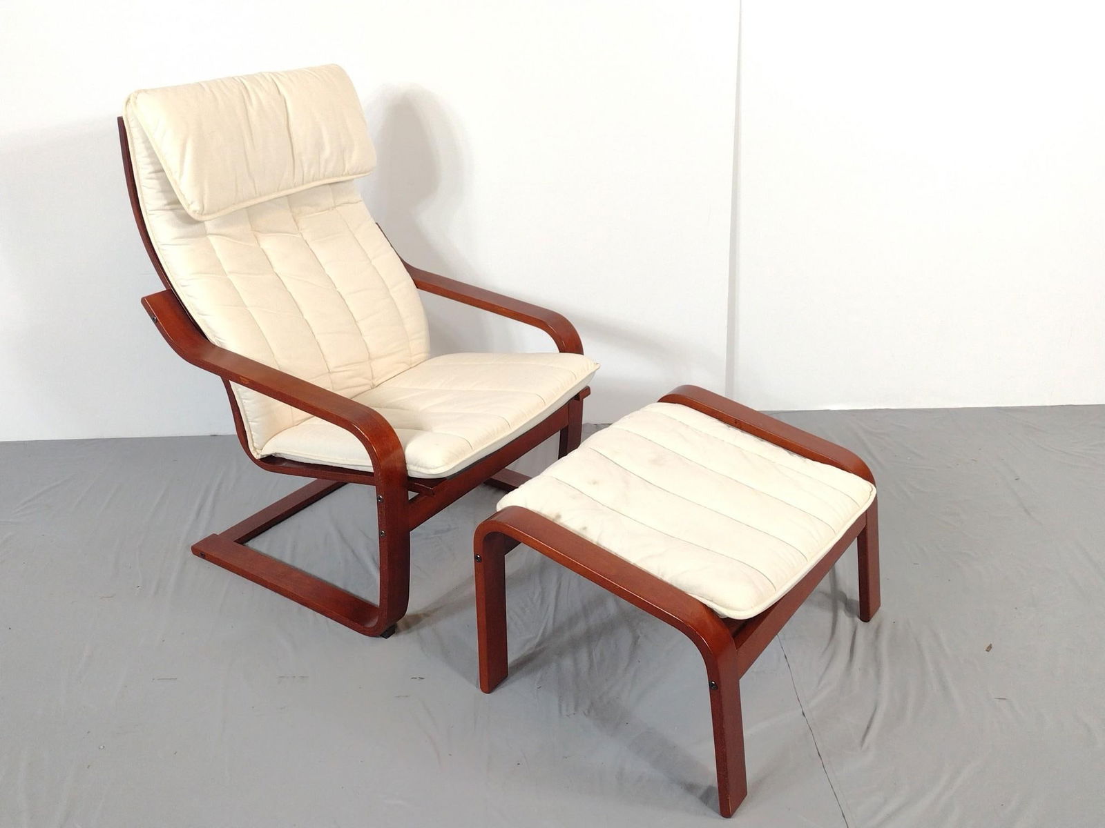 Ikea Bentwood Chair & Ottoman (1 of 8)