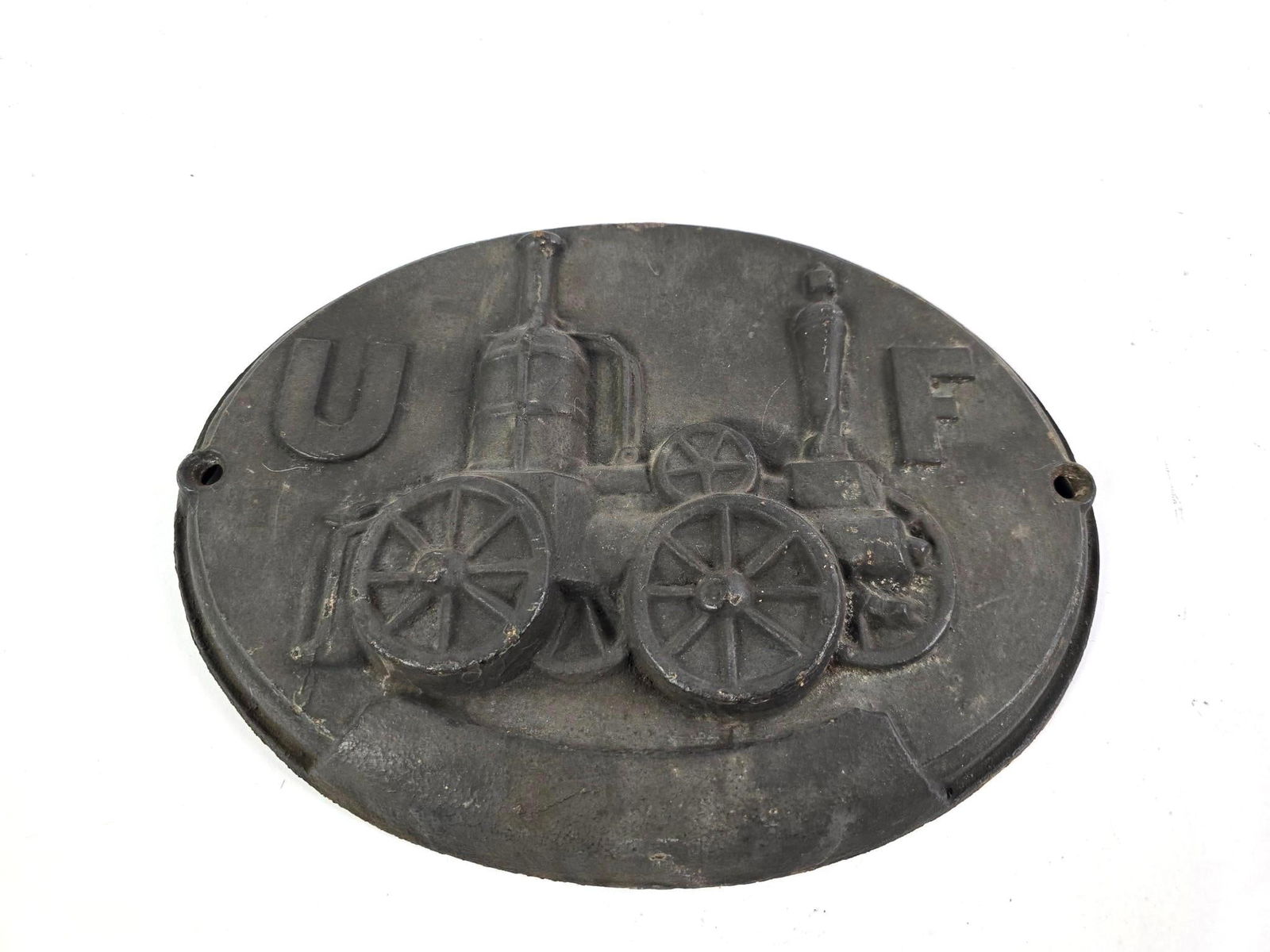 Antique U. F. Cast Iron Fire Mark (1 of 2)