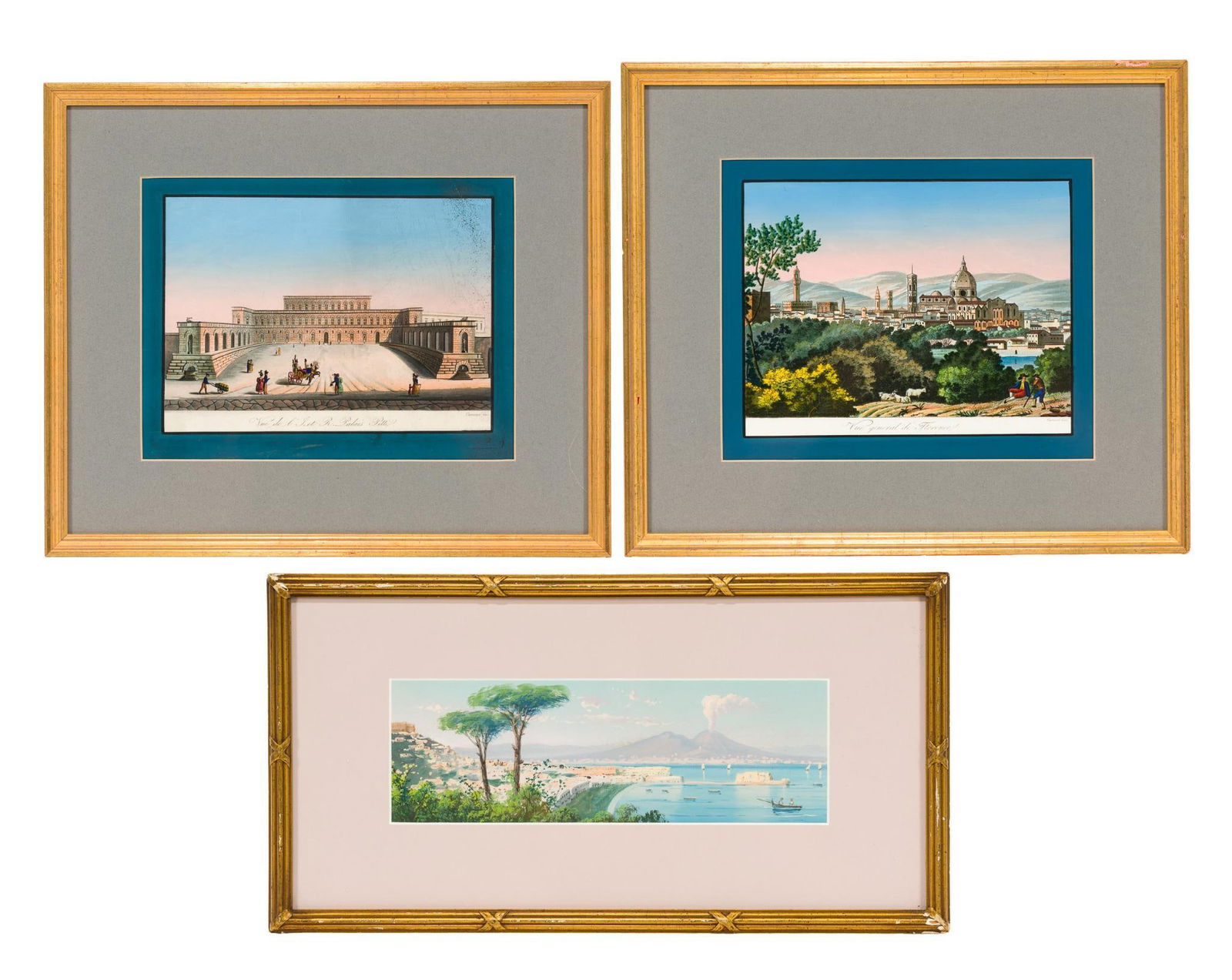 3 Pcs Artwork incl Gauache Painting Attributed to Maria Gianni (1 of 12)