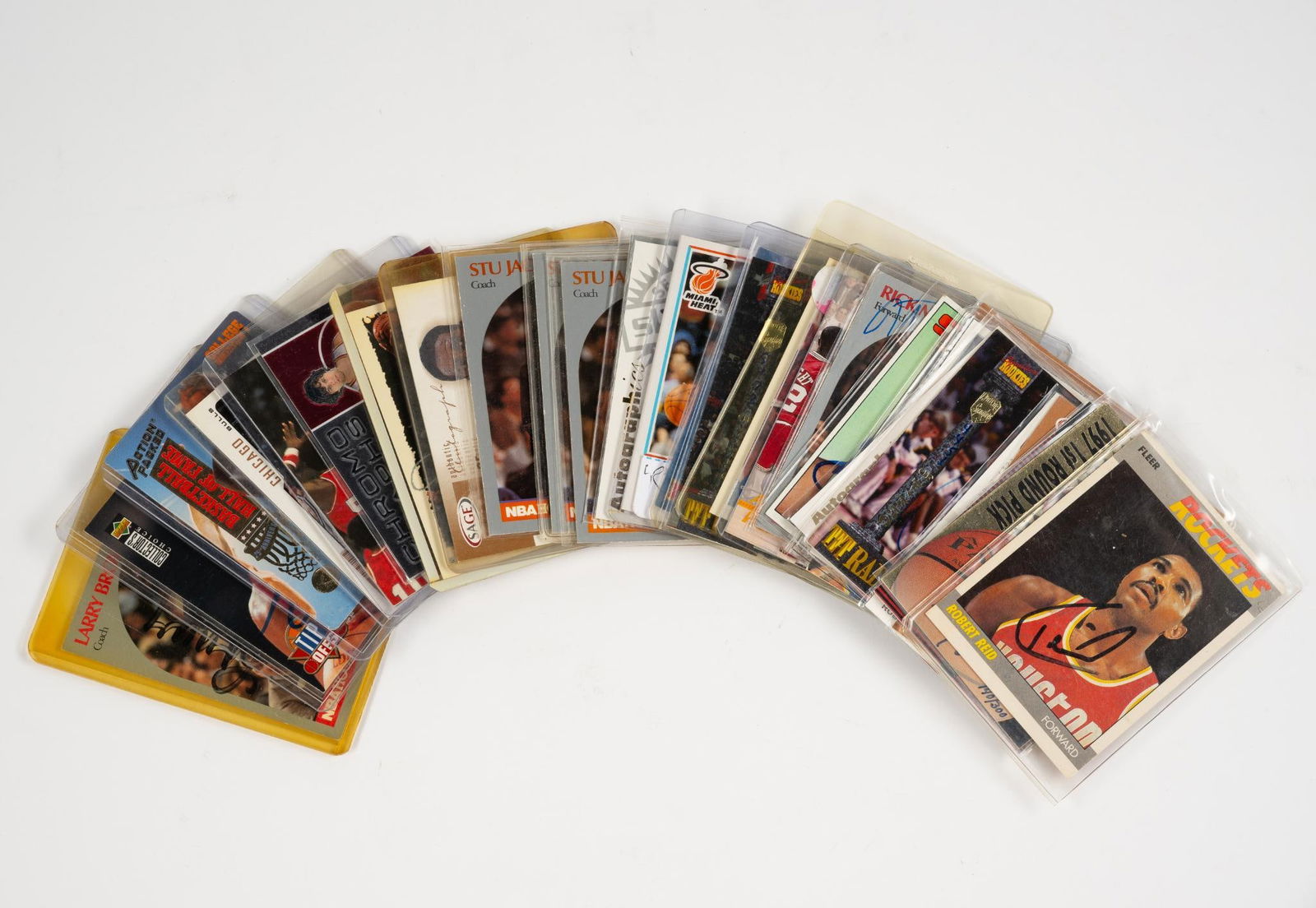 Grouping of Autographed Basketball Cards incl Players and Coaches: Includes 3 Anthony Parker and 1 Tom Gugliotta cards with authentification or autograph signing ticket. All other autographs are not authenticated.