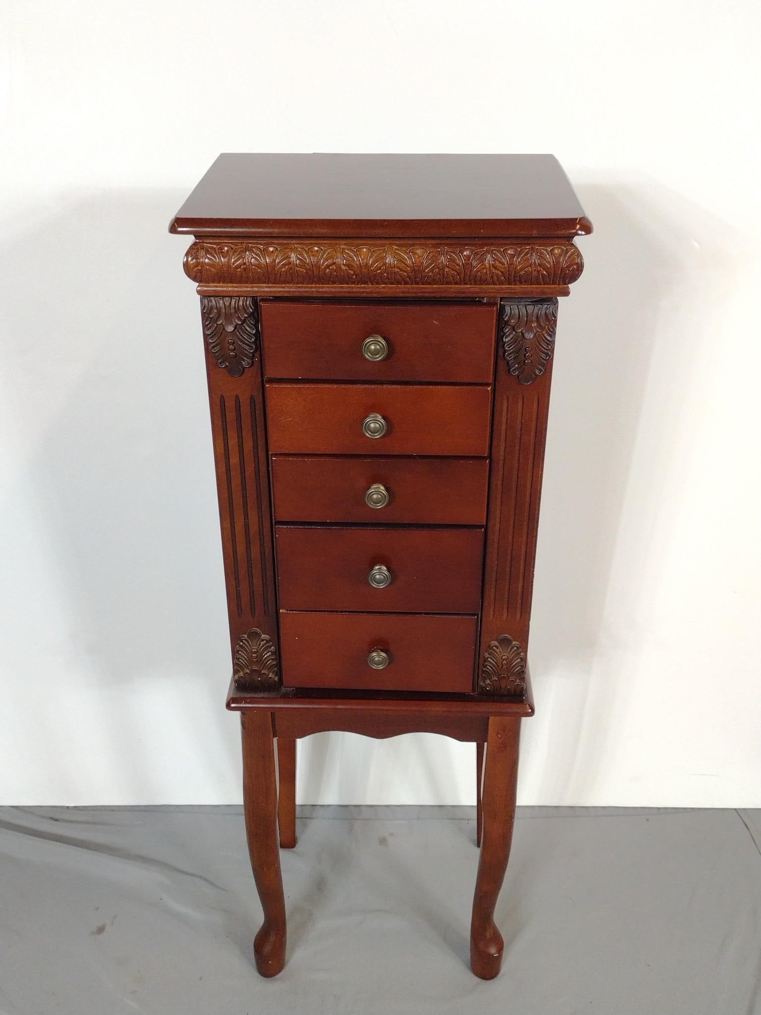 Powell Jewelry Chest: NOT ELIGIBLE FOR IN-HOUSE SHIPPING. 13-1/2" wide X 10-1/2" deep X 37" high.