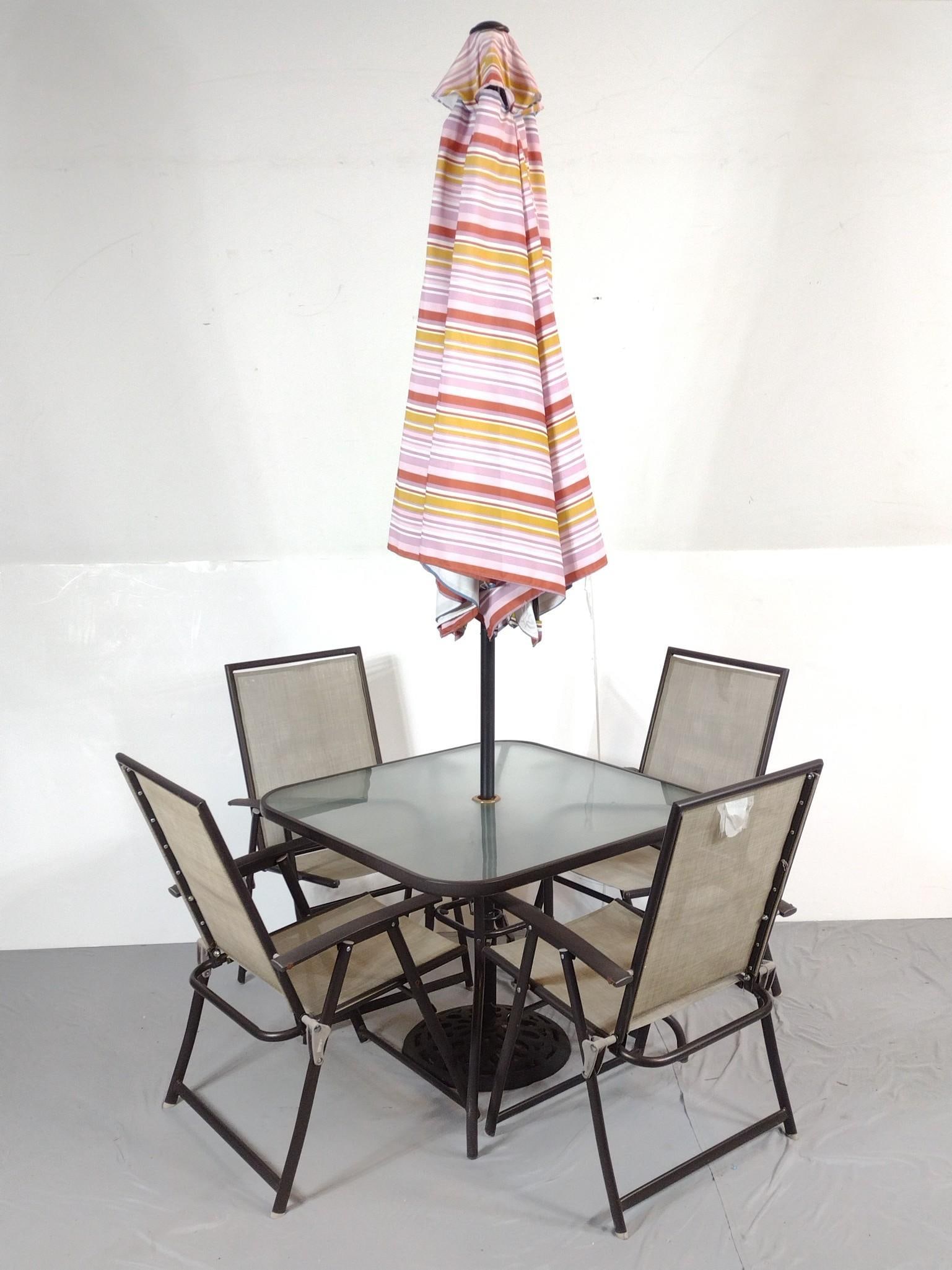 Outdoor Table & Chairs Set Incl Umbrella (1 of 4)