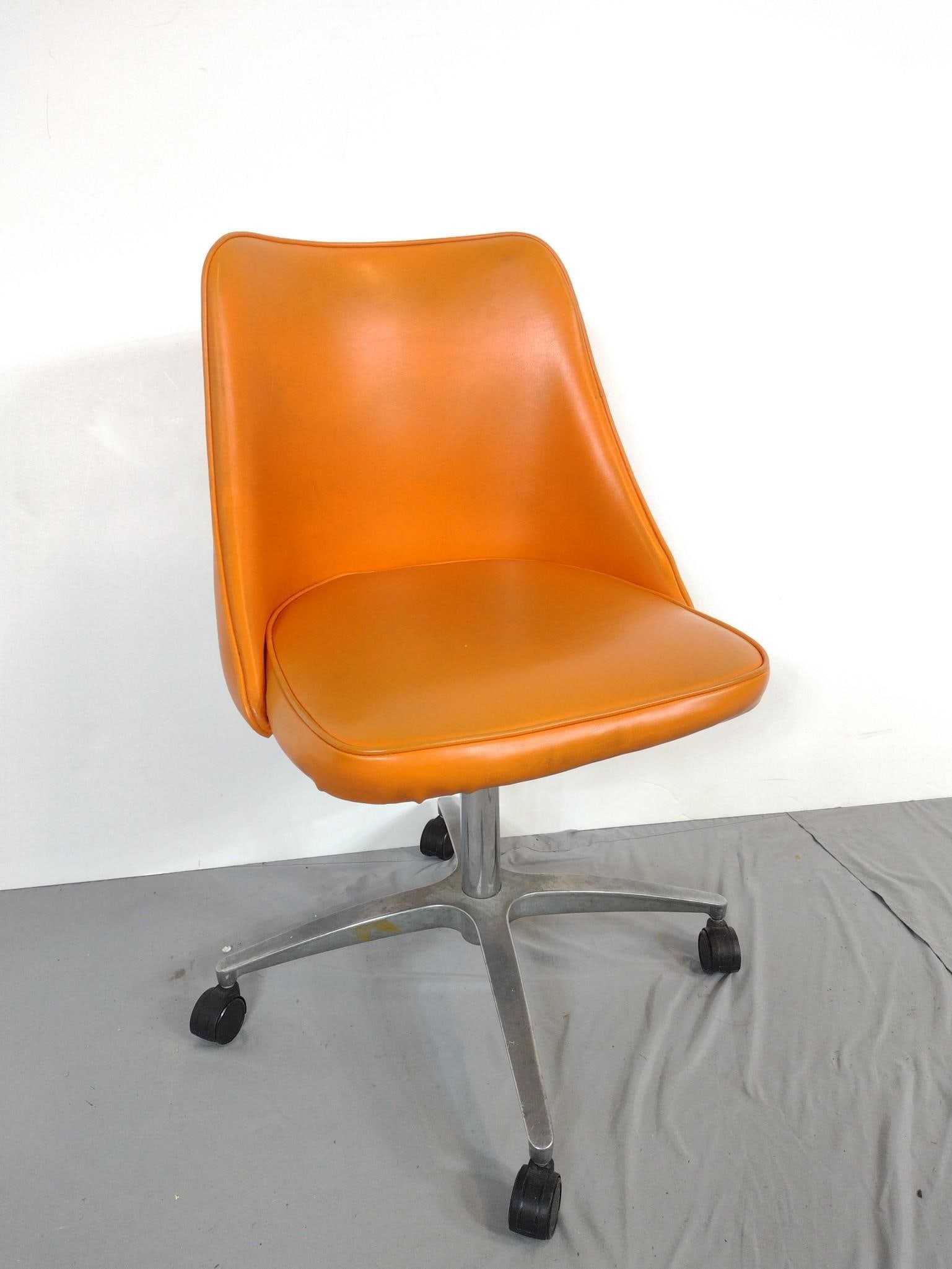 Orange Vinyl Office Chair (1 of 4)