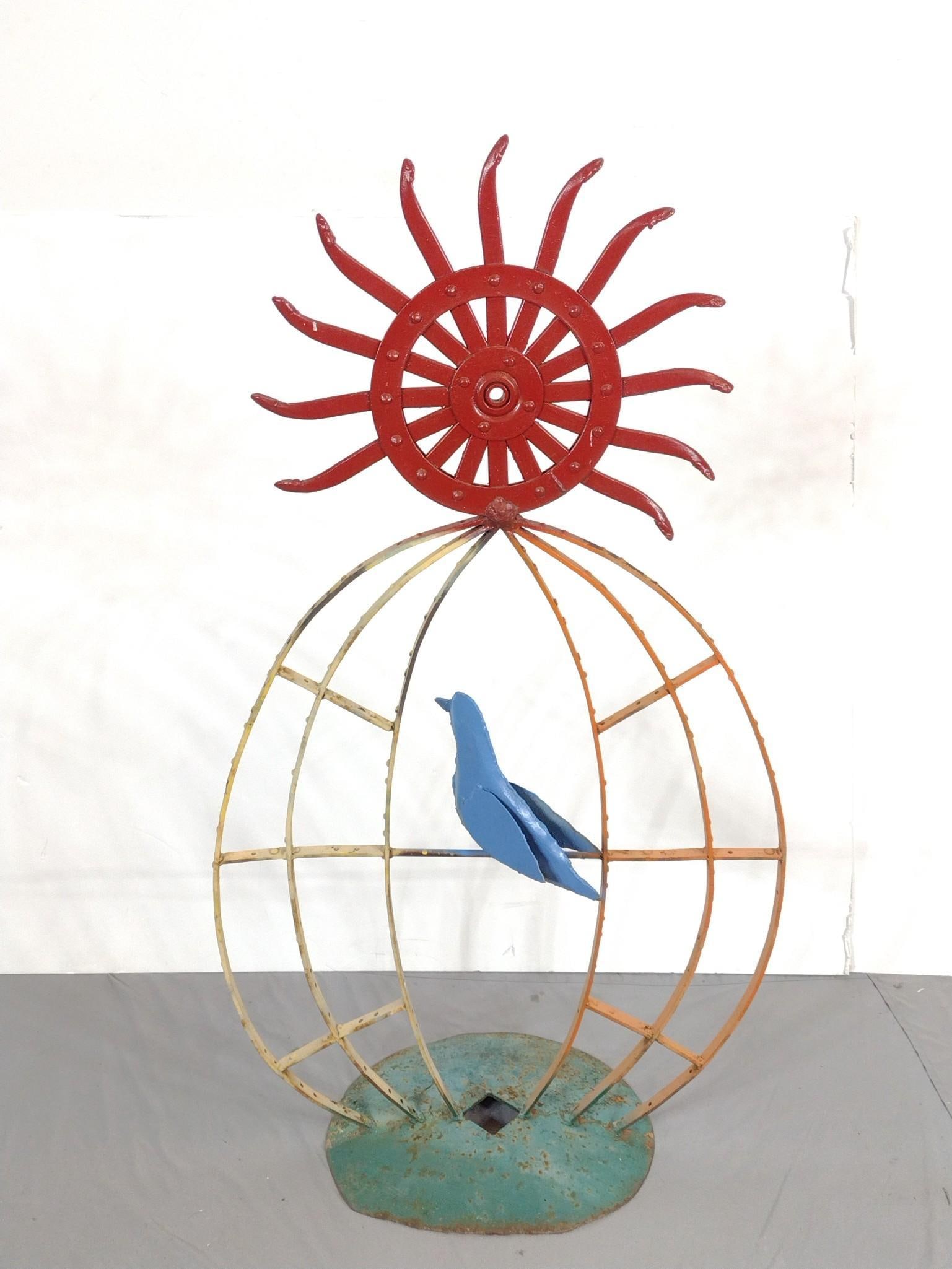 Bird Cage Metal Yard Sculpture (1 of 4)