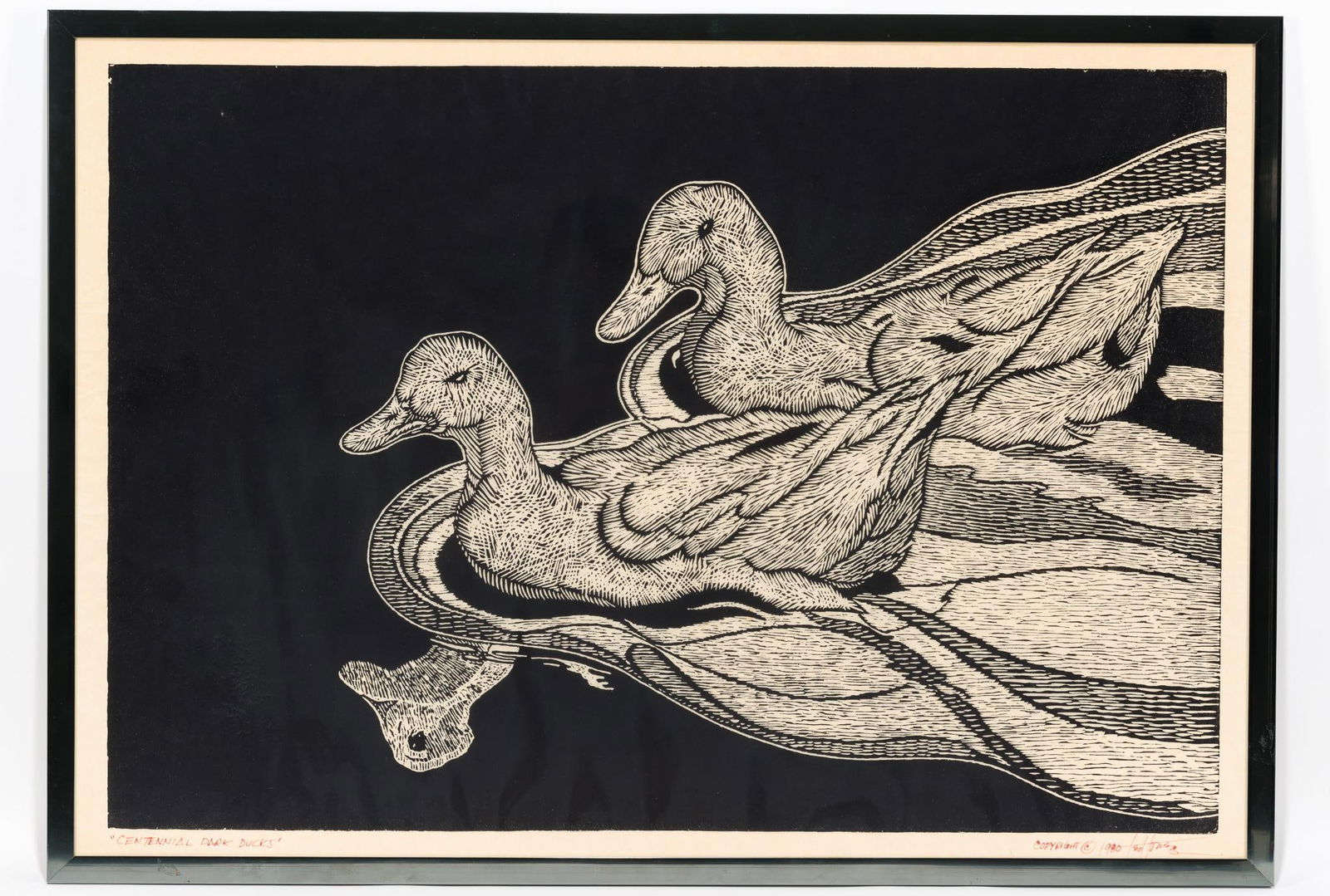 A Large Block Print By Theodore Joseph (Ted) Jones 1938 (1 of 5)
