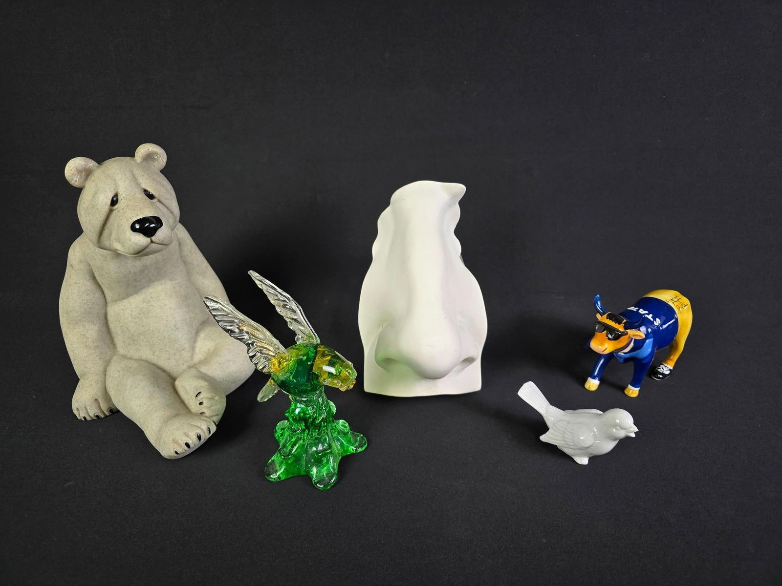 4 Figurines incl Nose Sculpture and PSU Cow Parade (1 of 4)