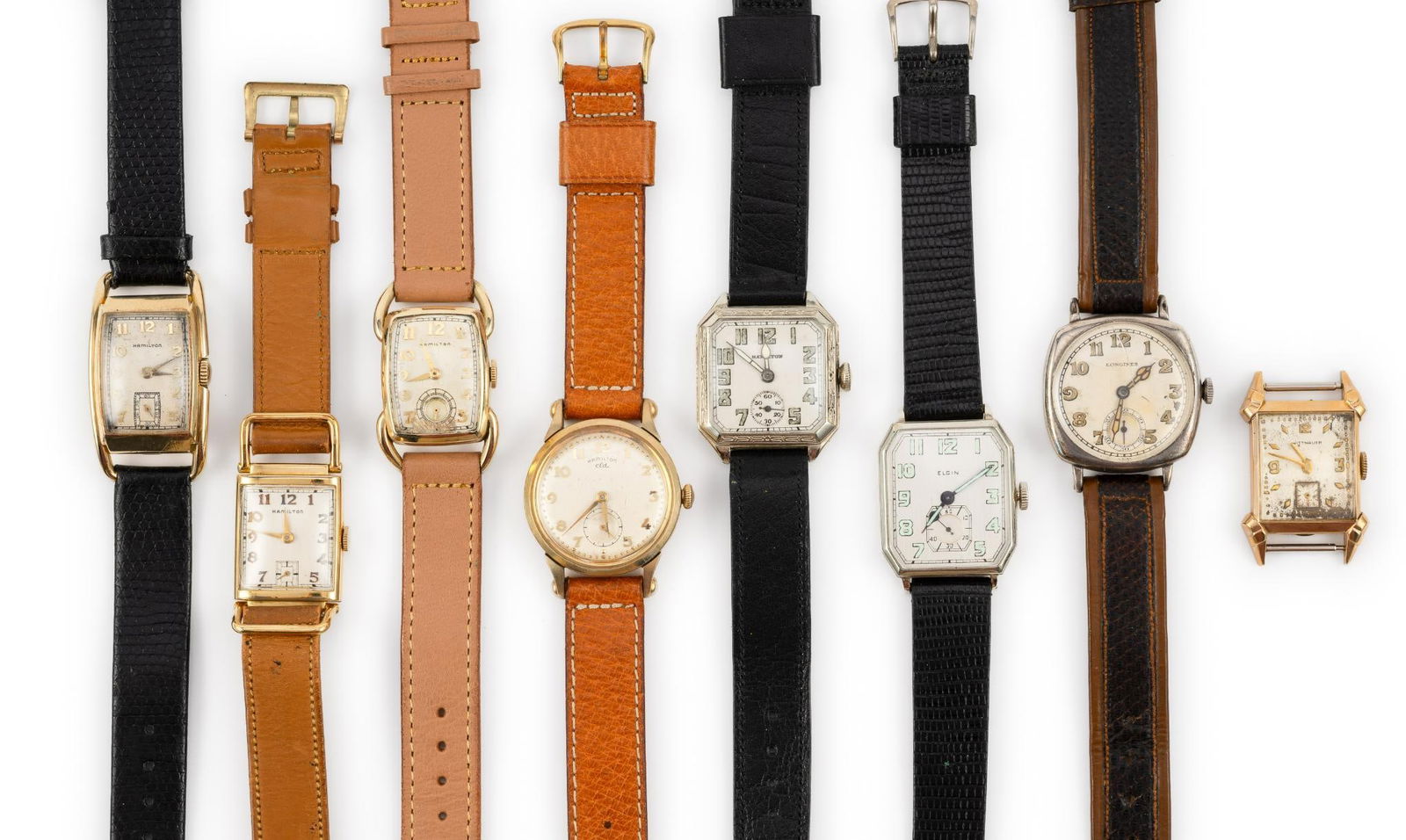 8 Antique Gold Filled Wrist Watches 1940's (1 of 4)